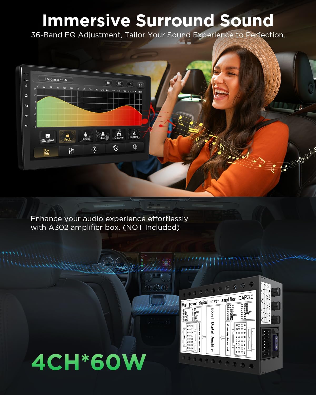 10.1 Carplay Android Auto for Jeep Wrangler Compass Dodge Ram Chrysler