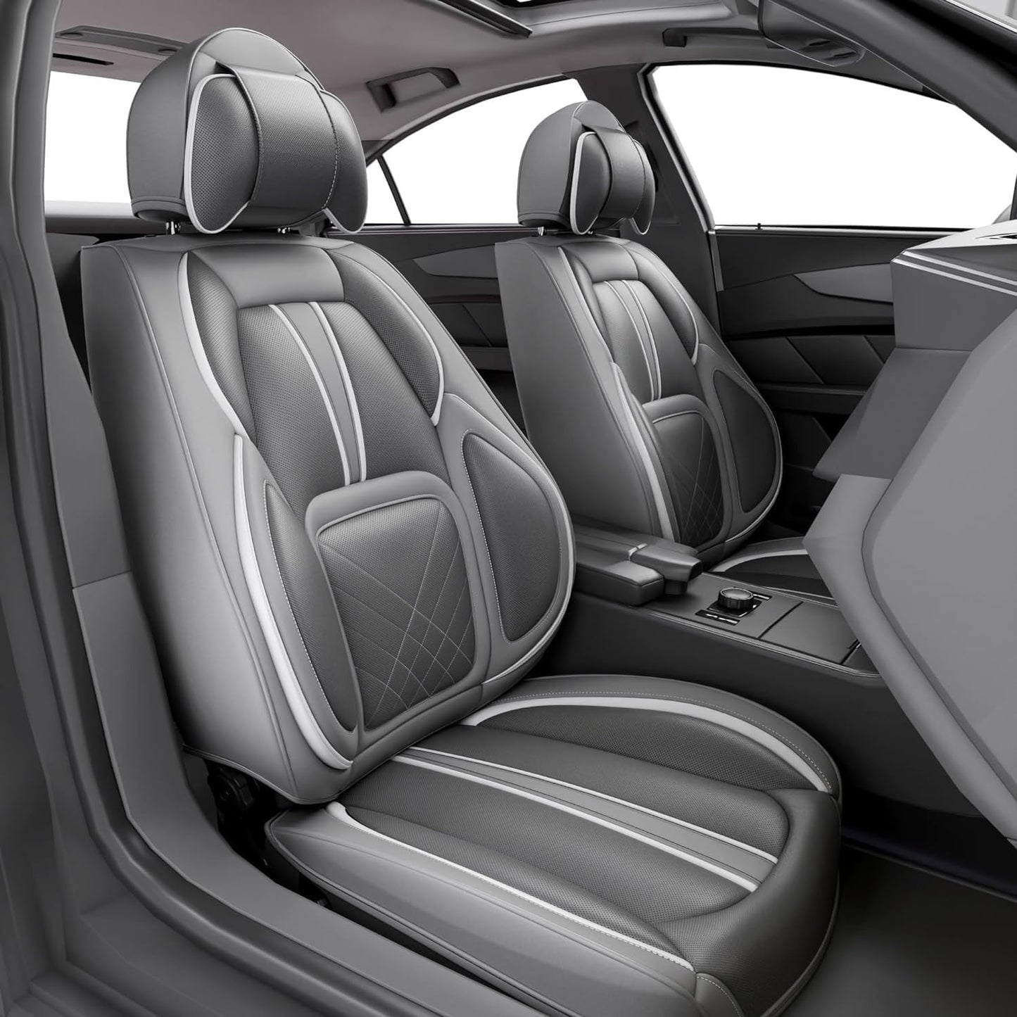 5 Pieces Front and Back Car Seat Covers for SUV Pick-up Truck Universal
