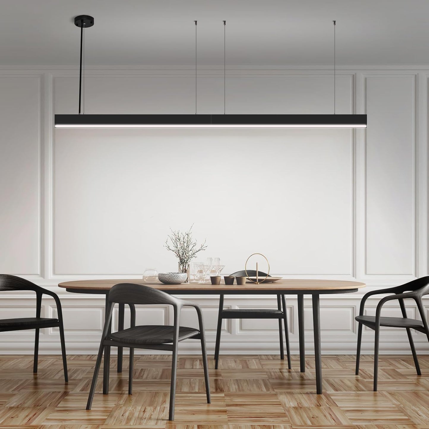 8FT Linkable LED Linear Light, 100W 100-130v Seamless Connection, 3000-6000K Color Changing, Dimmable