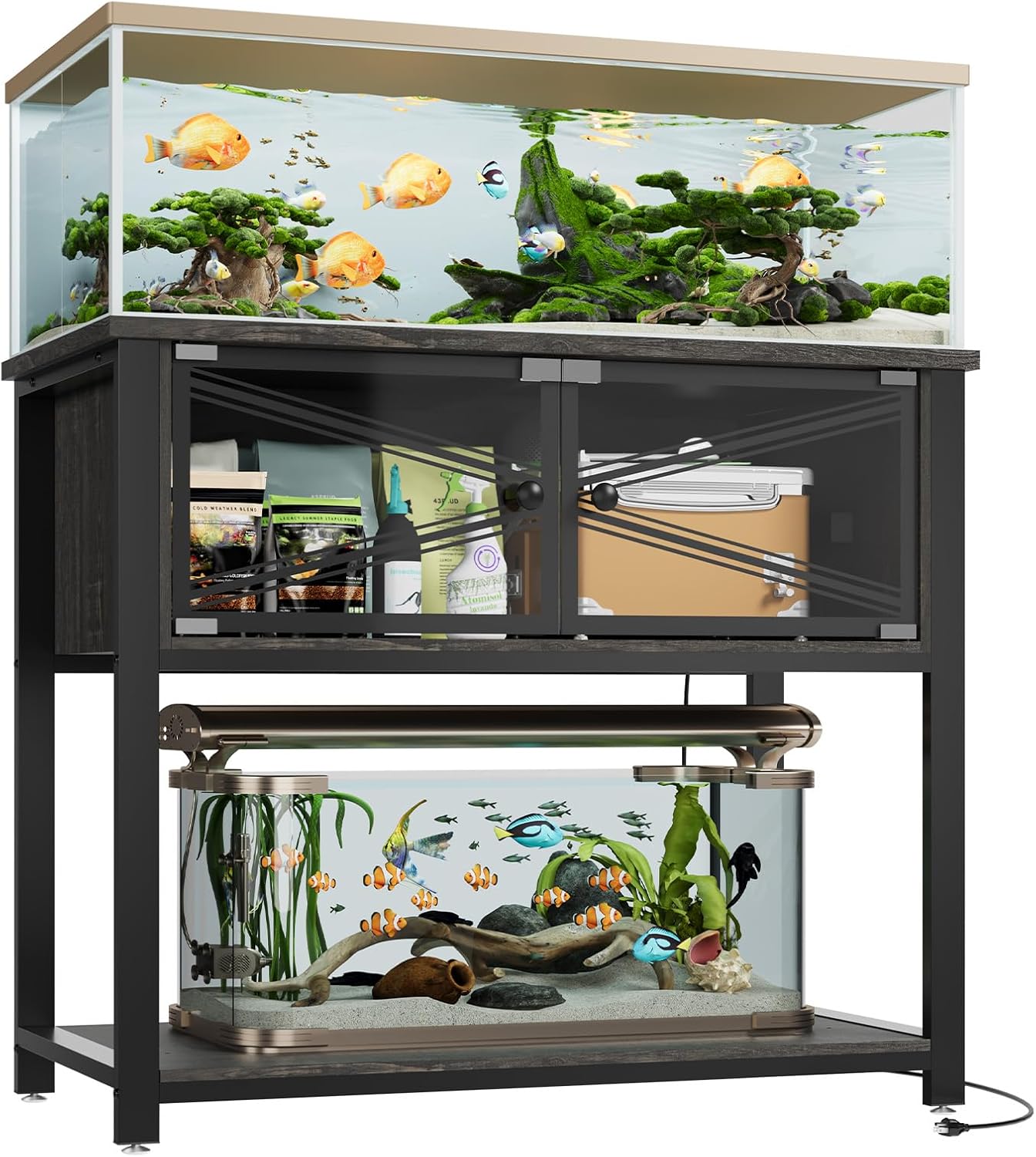 40-50 Gallon Aquarium Stand with Heavy Duty Metal Frame