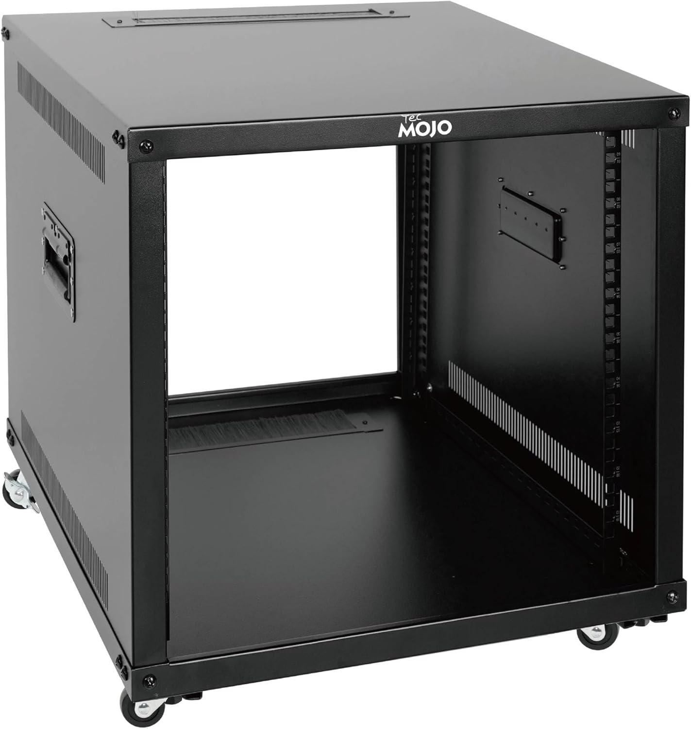Tecmojo 9U Mobile Server Rack Enclosure, 23.62'' Deep, 19'' Network Rack with Wheels, Rolling Network Rack for Computer/AV/Data/IT
