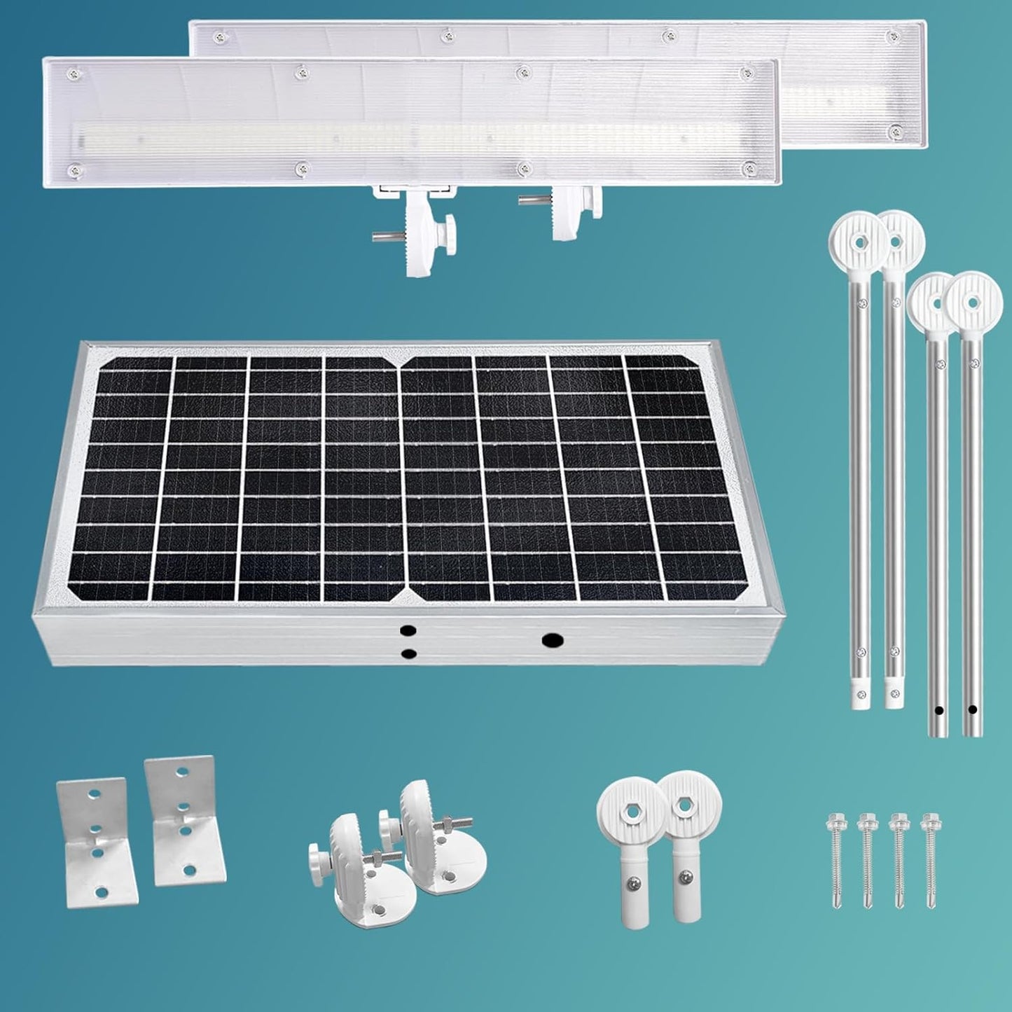 Solar Sign Lights Outdoors Wireless Billboard Light, LED Both Sides, Illuminating 8000mAh Battery