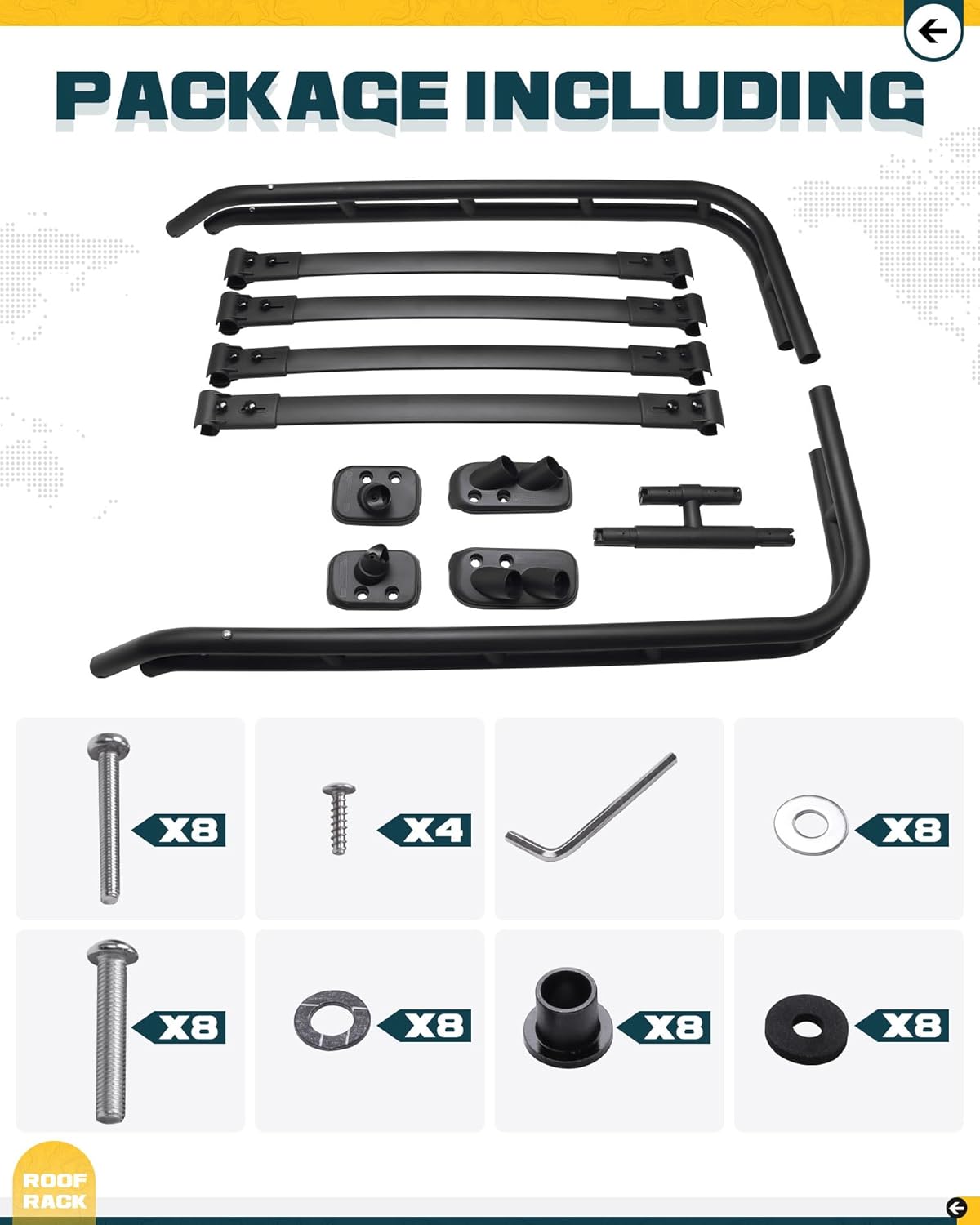 Heavy Duty Roof Rack Basket Fit for Toyota 4Runner 2010-2024