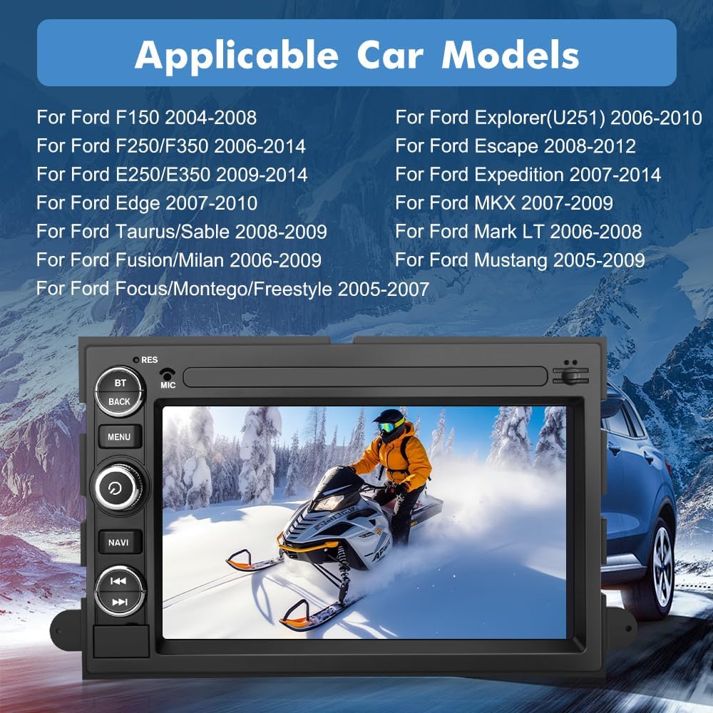7 Inch Touch Screen Head Unit for Ford F150 F250 F350 Fusion Edge Explorer Taurus Freestar