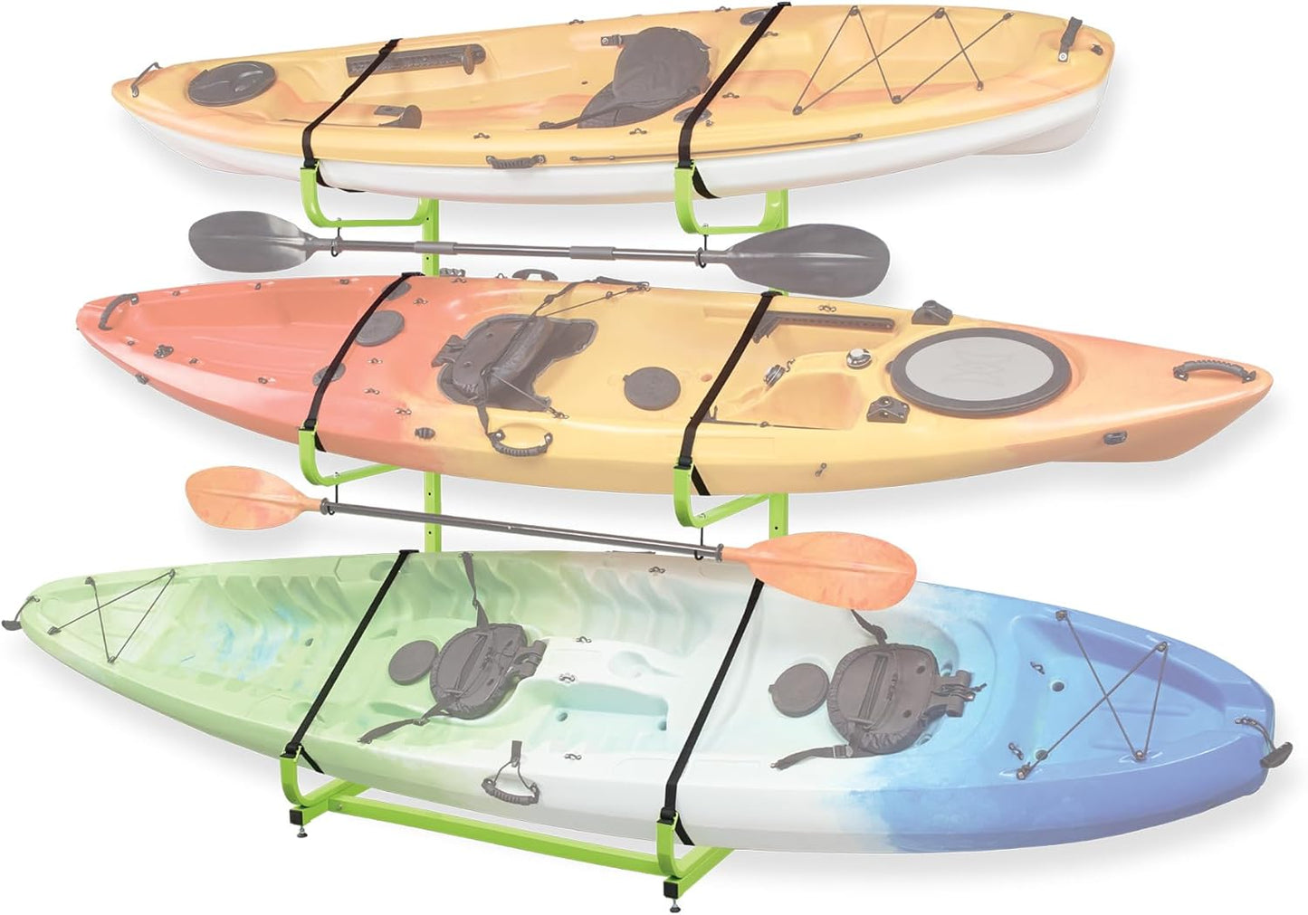 Rockland Kayak Storage Rack, 300 LBS Capacity for 3 Kayaks, 48'x 56' x 82', Heavy Duty Freestanding Kayak