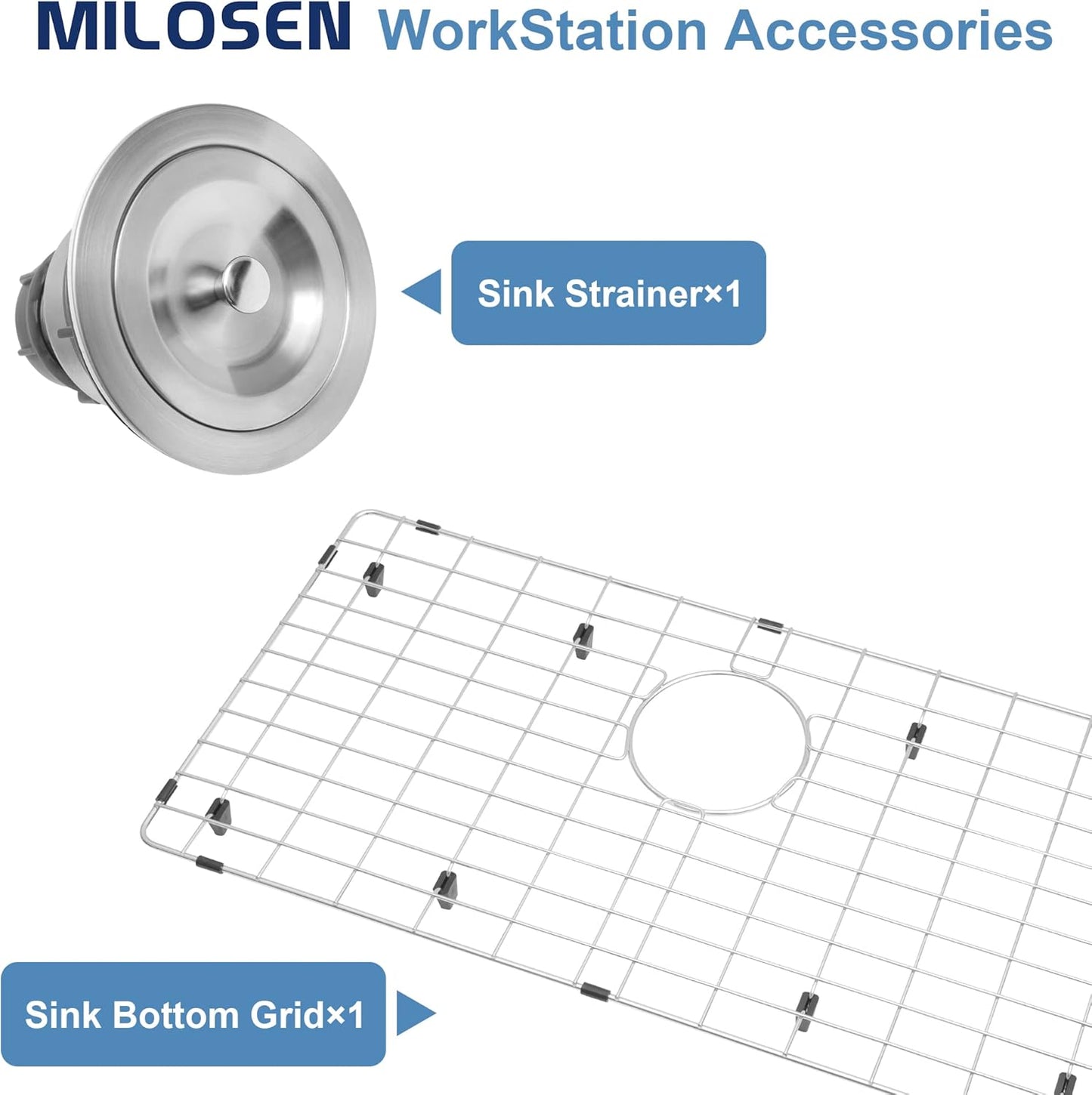 MILOSEN Undermount Brown Kitchen Sink 31 Inch, Single Bowl Granite Composite Kitchen Sinks, 3118 Inch Quartz Kitchen sink