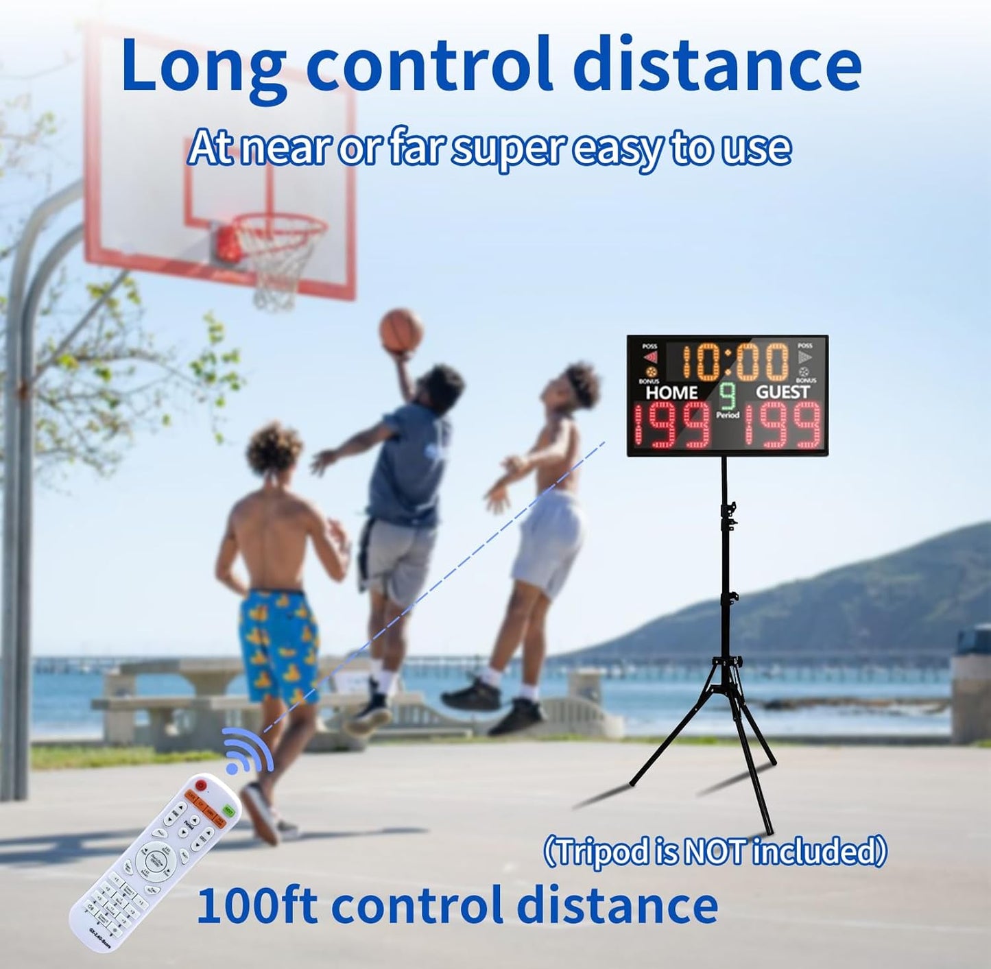 YZ 2025 Bigger LED Digital Scoreboard, Portable Basketball Scoreboard with Timer Clock, Electronic Scoreboard with Remote, Tabletop Scoreboard Clock,
