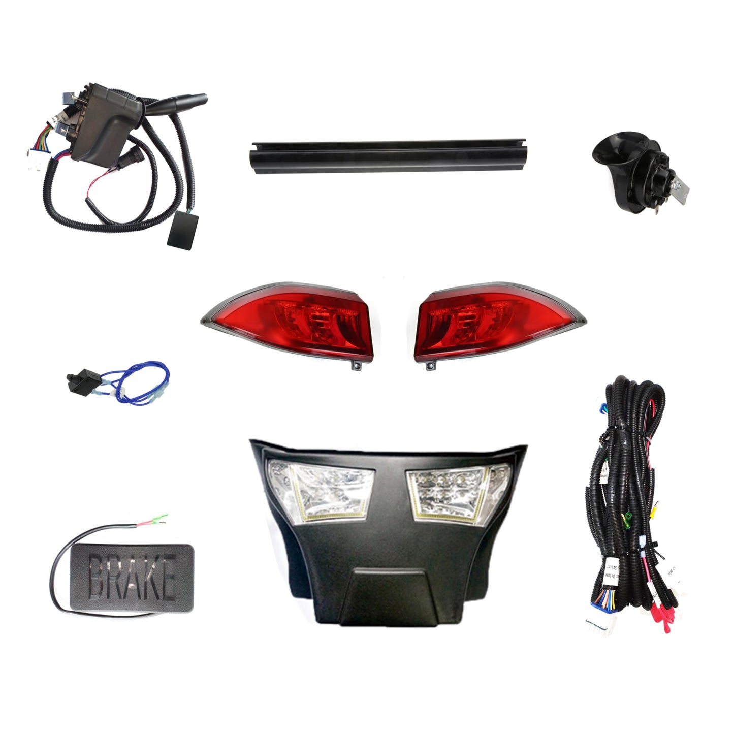 Club Car Precedent LED Deluxe Light Kit 12V, LED Street Legal Headlight with Bumper and Daytime Running Lights