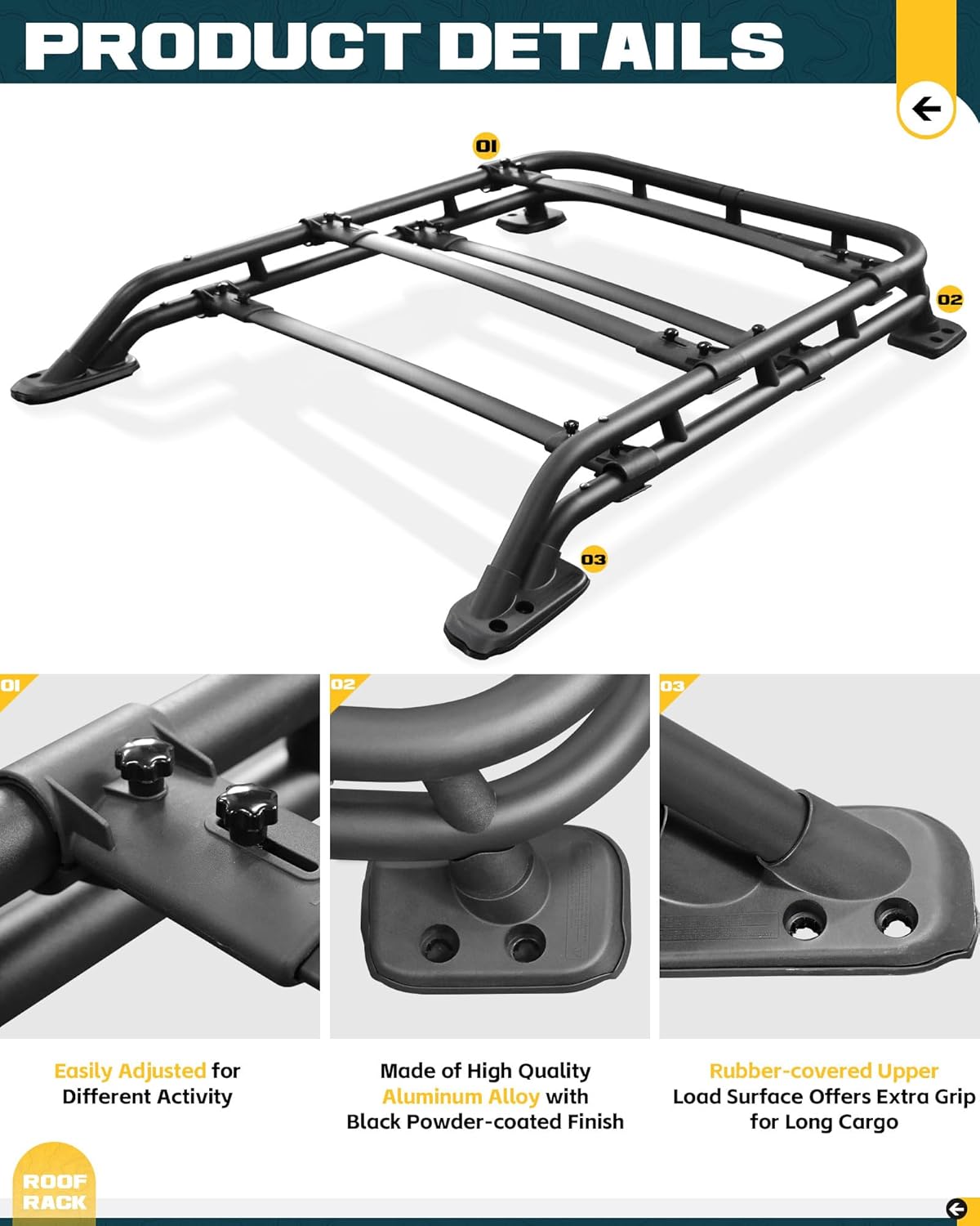 Heavy Duty Roof Rack Basket Fit for Toyota 4Runner 2010-2024