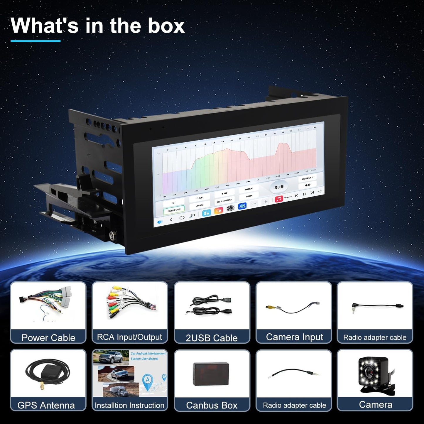 QLED Radio for Chevy GMC Buick Cadillac 1995 1996 1997 1998 1999 2000 2001 2002,8 core Touch Screen Stereo Upgrade,Wireless carplay & Android Auto,Free Backup Camera