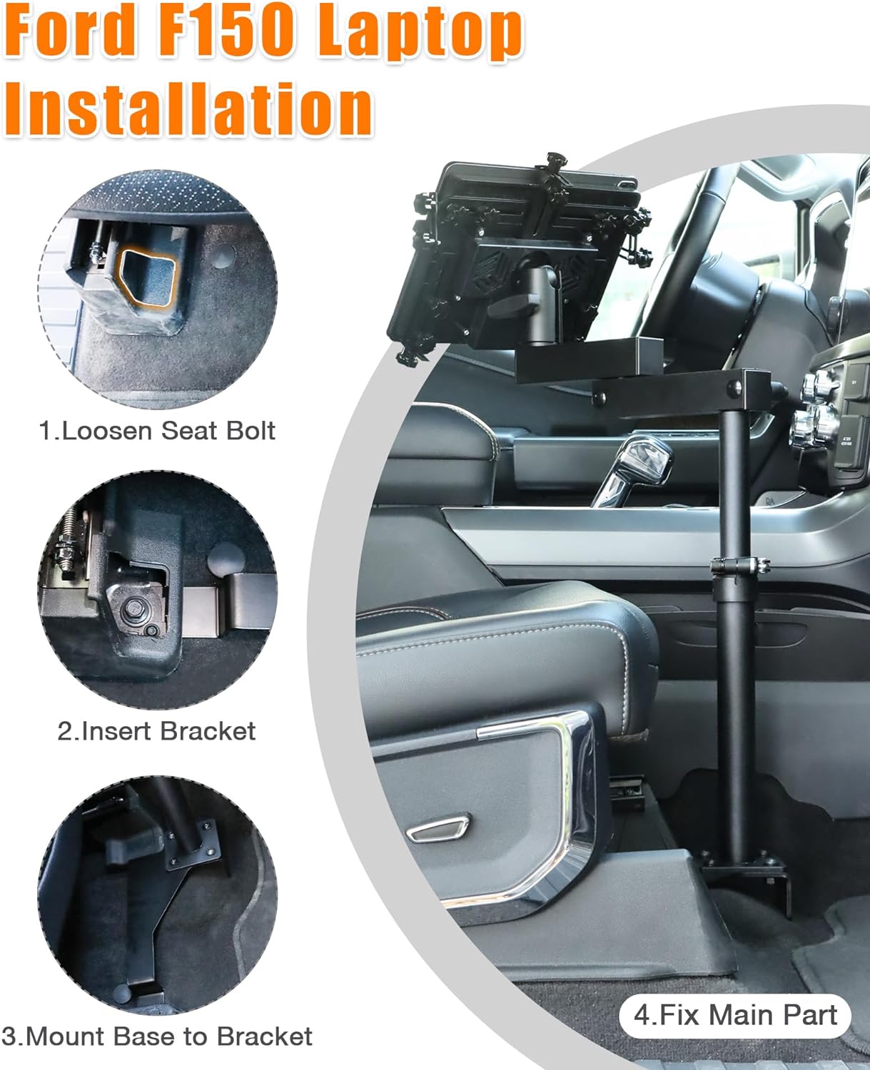 Vehicle Laptop Mount Fit for Ford F150 250 350