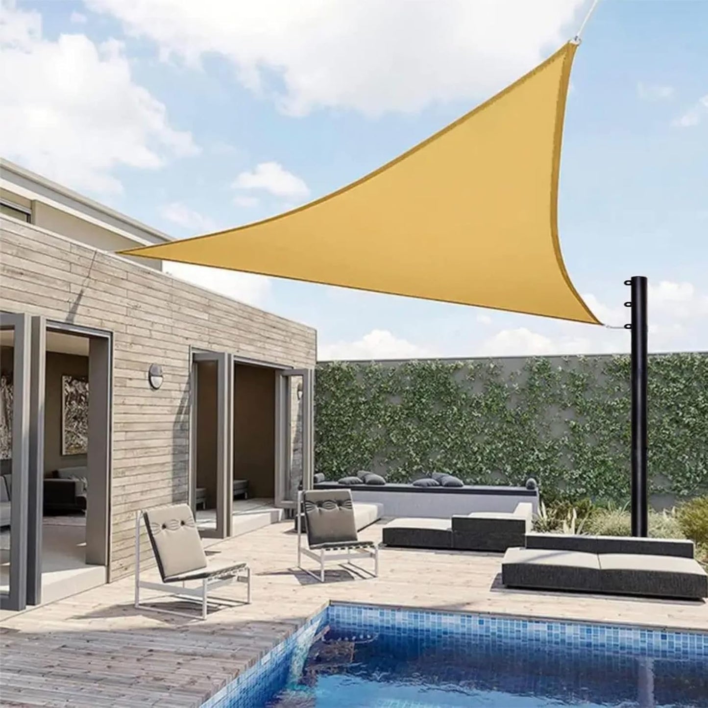 Shade Sail Poles, 1 Pack Heavy Duty Outdoor Sun Shade Sail Pole with Spiral Drill Bit, Support Awning Canopy Outdoor Poles for Garden Yard Backyad (1) 1 Lawn Ground use