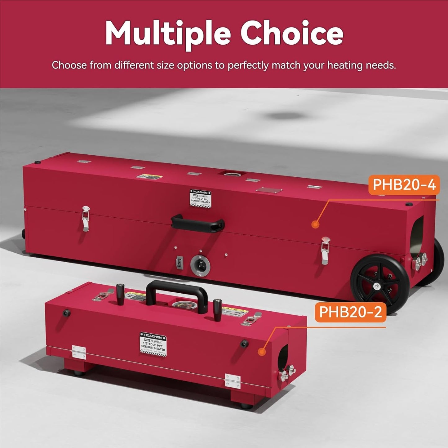 1/2' to 2' Electric PVC Heater, PVC Conduit Bender Heater with Temperature Detector, for 24' Sections of Pipe