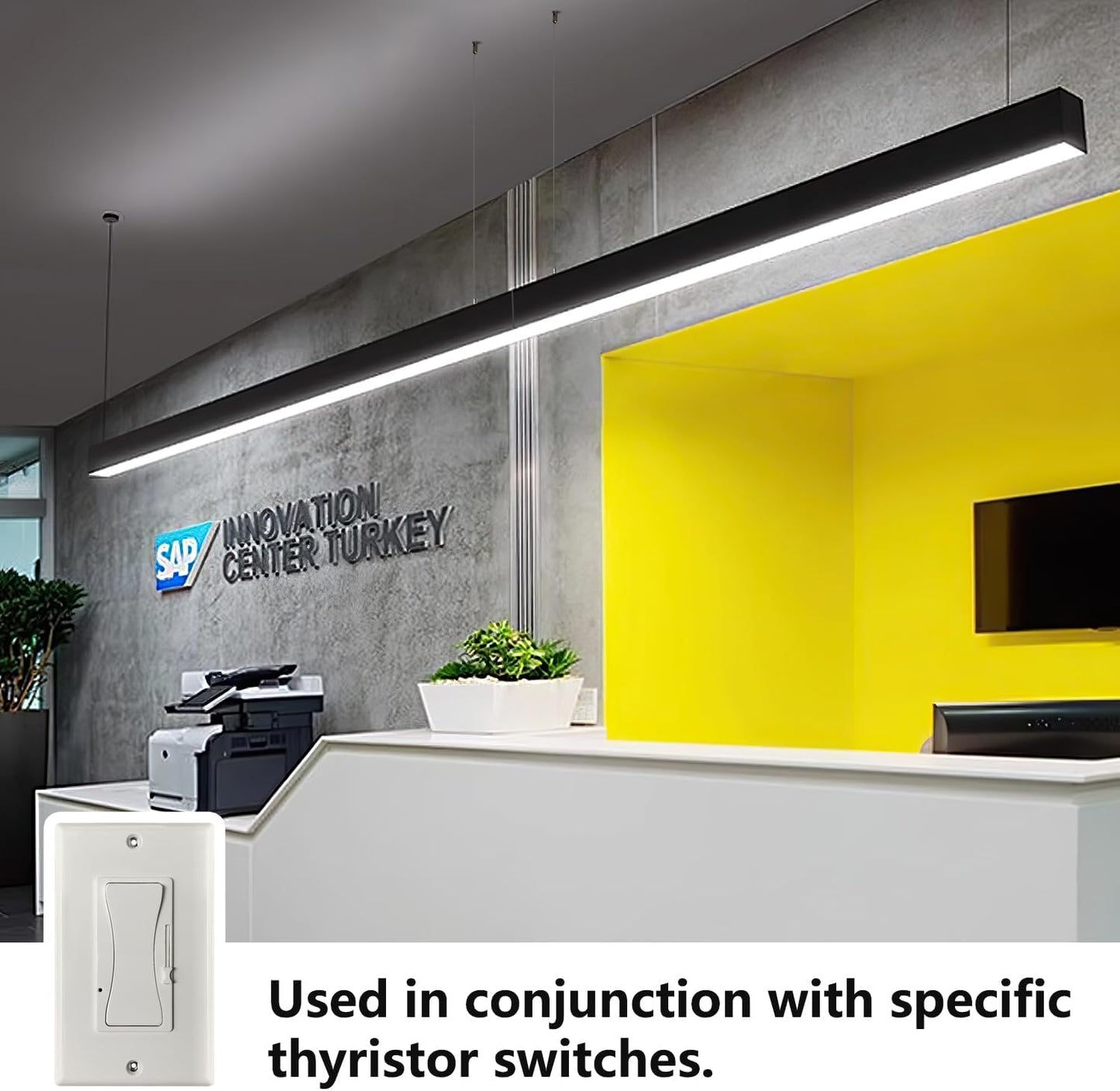 8FT Linkable LED Linear Light, 100W 100-130v Seamless Connection, 3000-6000K Color Changing, Dimmable