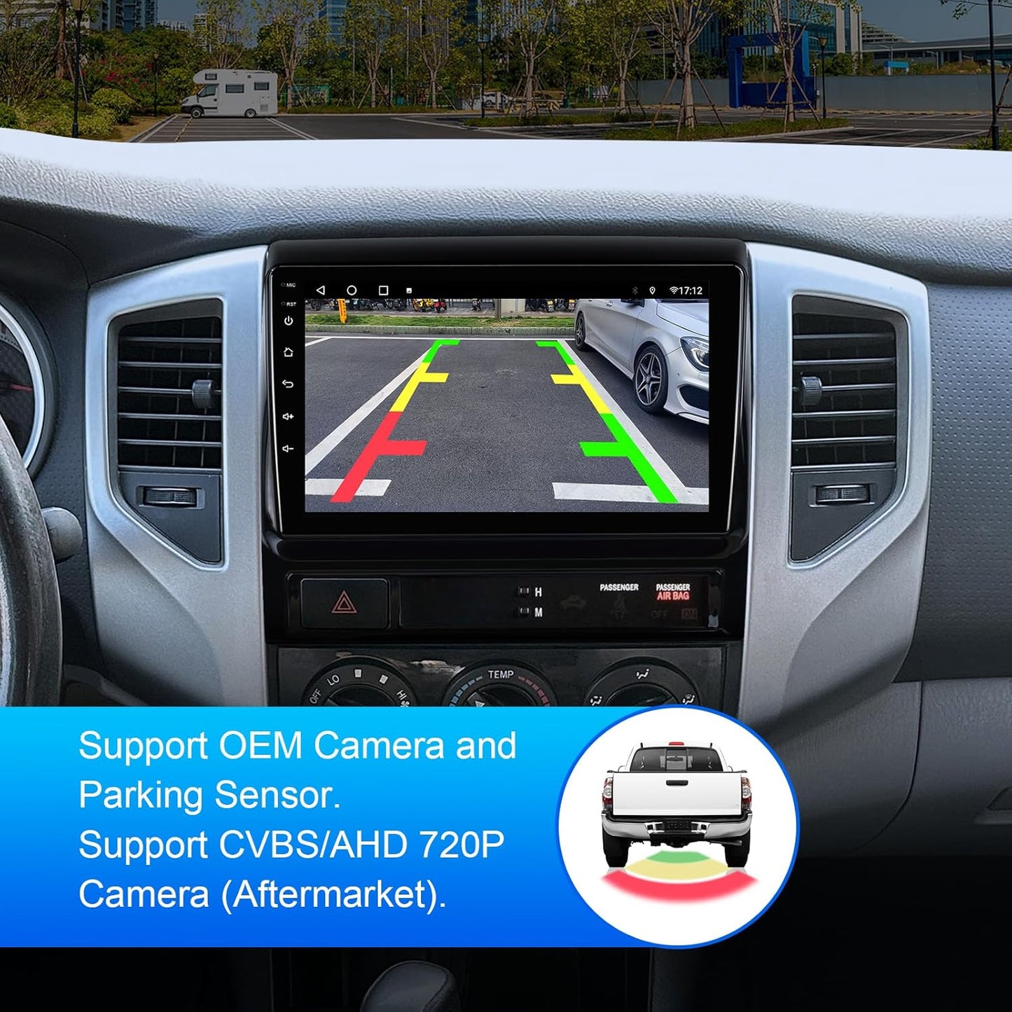 2+32G 9 inches Android 10 Double Din Car Stereo for Toyota Tacoma 2005-2013 IPS Touchscreen Screen Car Radio with Carplay & Android Auto Support