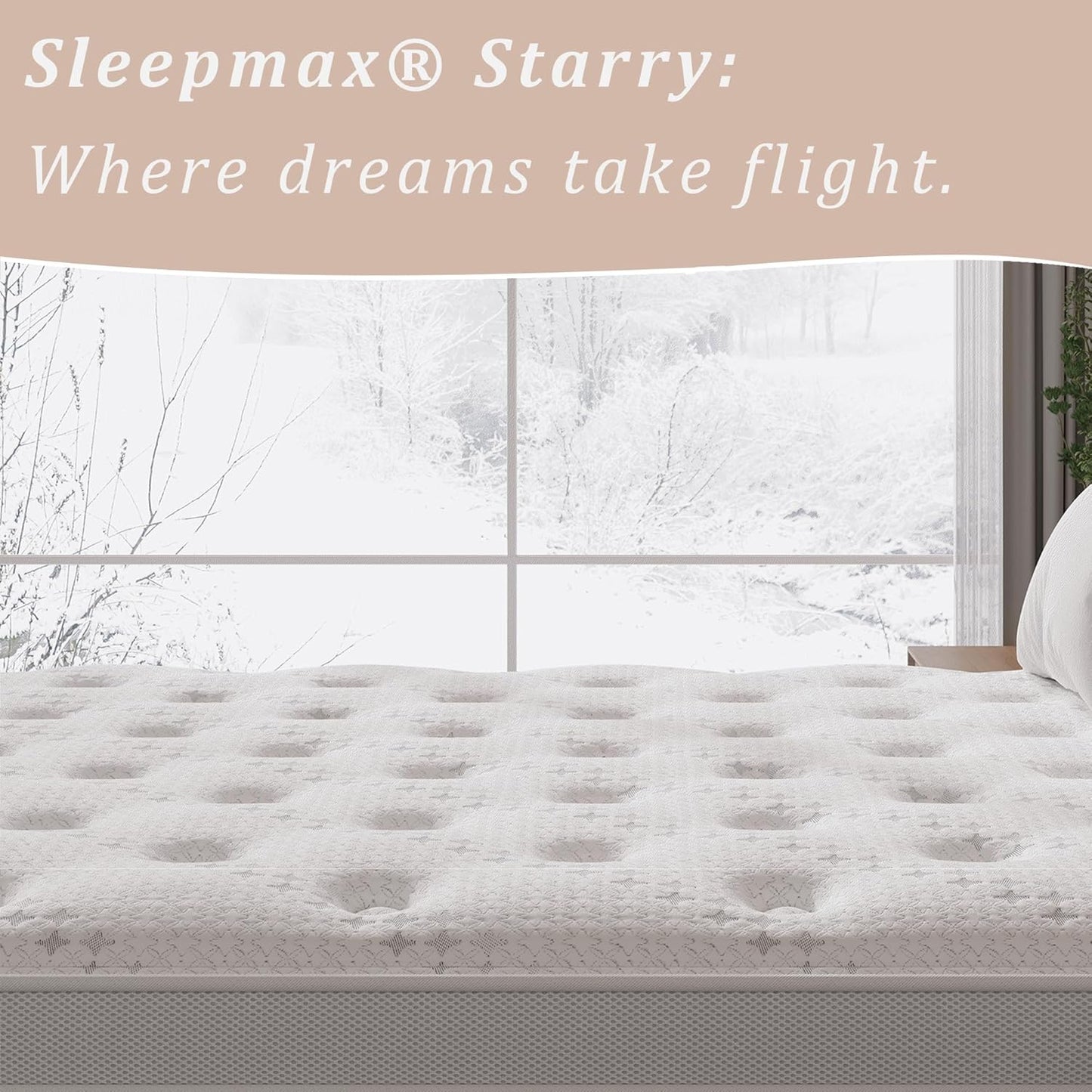 Sleepmax Plush Full Mattress 10 Inch - Hybrid Mattress Pain Relief - Deep Sleep Mattress - Fiberglass-Free