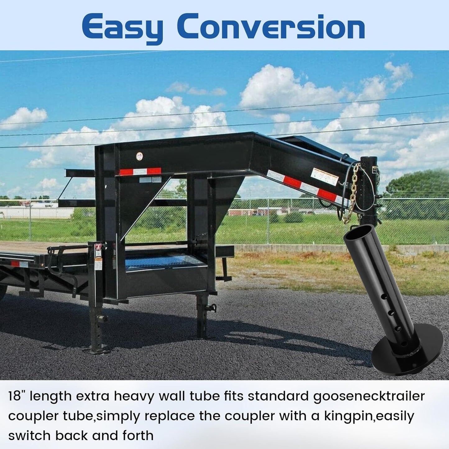 5th Wheel to Gooseneck Adapter,Gooseneck to 5th Wheel Adapter fits Campers, Trailers, Tractors