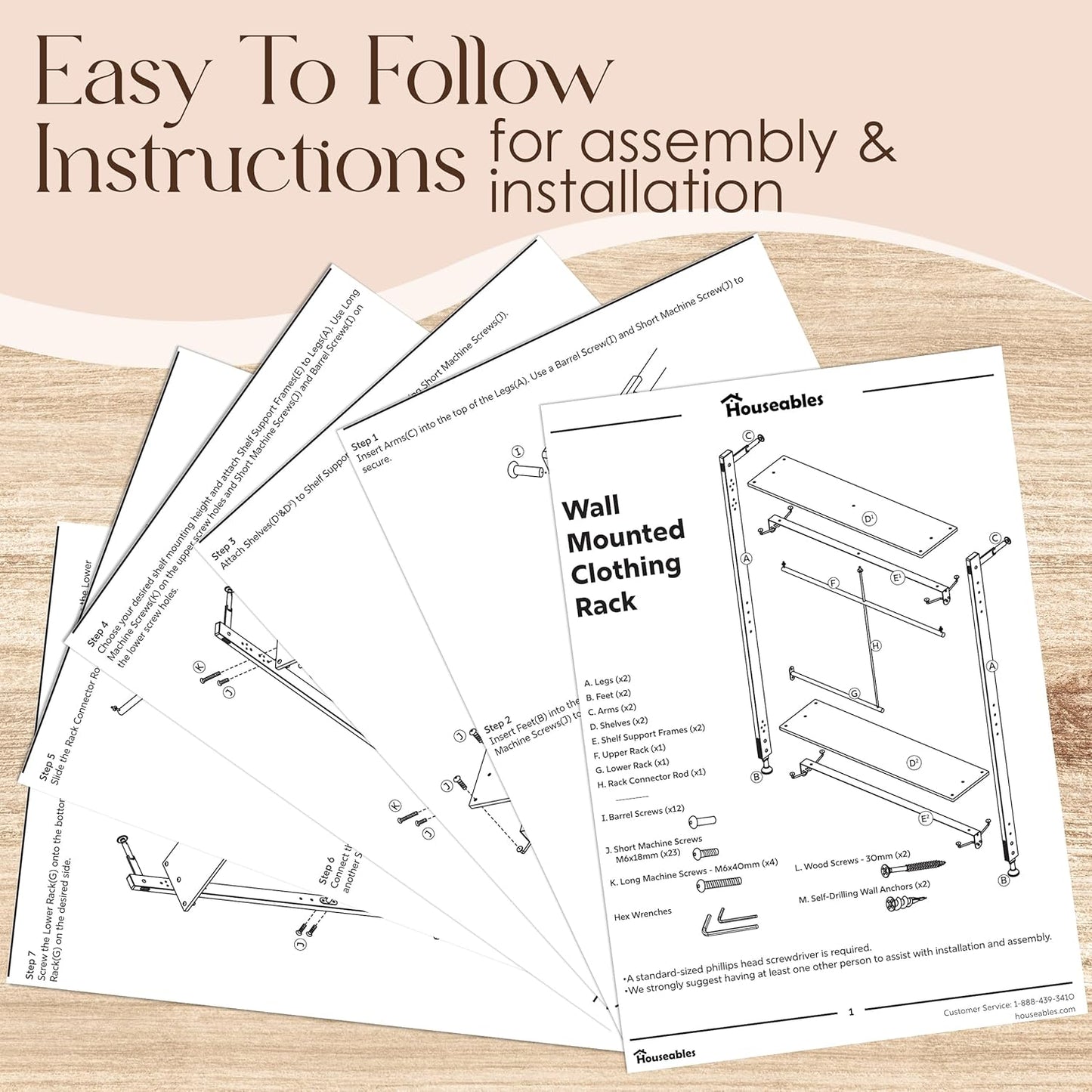 Wall Closet, Wall Mounted Clothing Rack, Industrial Closet System, Retail Display, 83 x 50 Inch