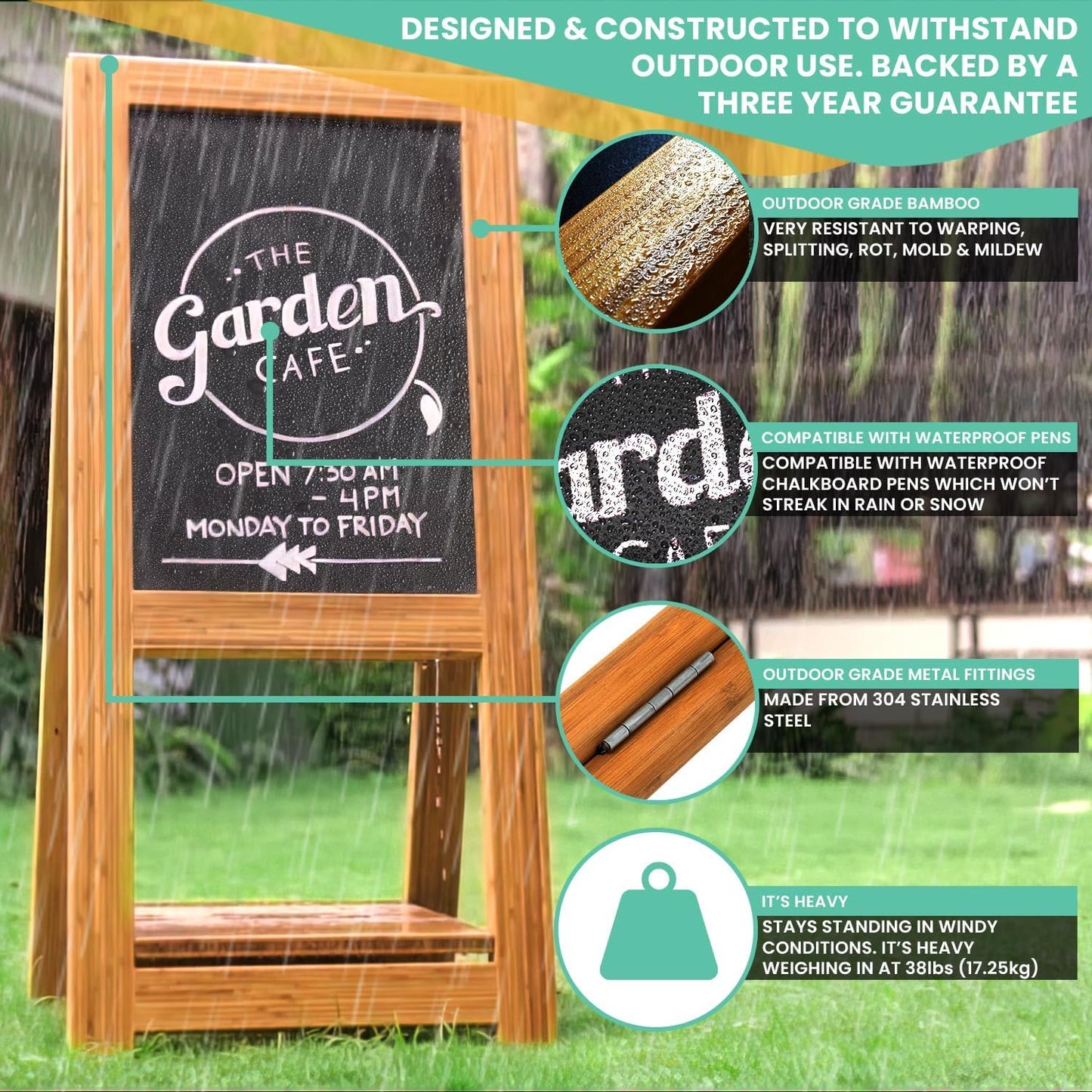 Weatherproof Outdoor Use A-Frame Chalkboard