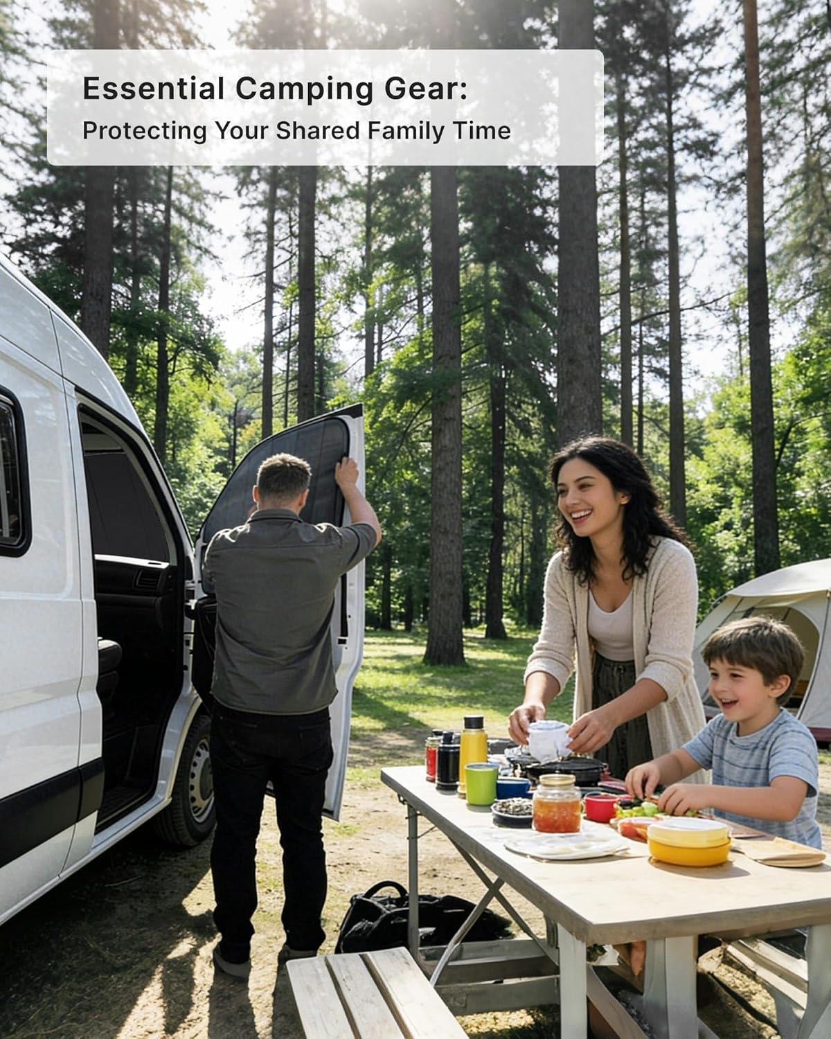 MELIPRON Magnetic Van Window Covers Fit for Mercedes Benz Sprinter VS30 2019-2025, Blackout Privacy & Thermal Insulation Side Shades for Van Life & Camping, Custom Fit, Easy Install, Gray (Pair)