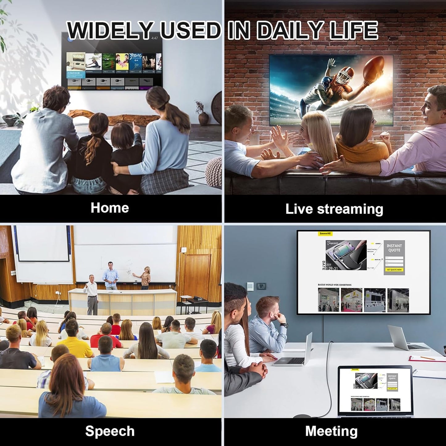 Wireless HDMI Transmitter and Receiver, 2025 Upgraded HDMI Extender 197FT/60M, 4K Decode Input 1080P Output, 2.4G/5G Plug&Play Portable HDMI Wireless for Video & Audio to Monitor from PC/Laptop/TV Box