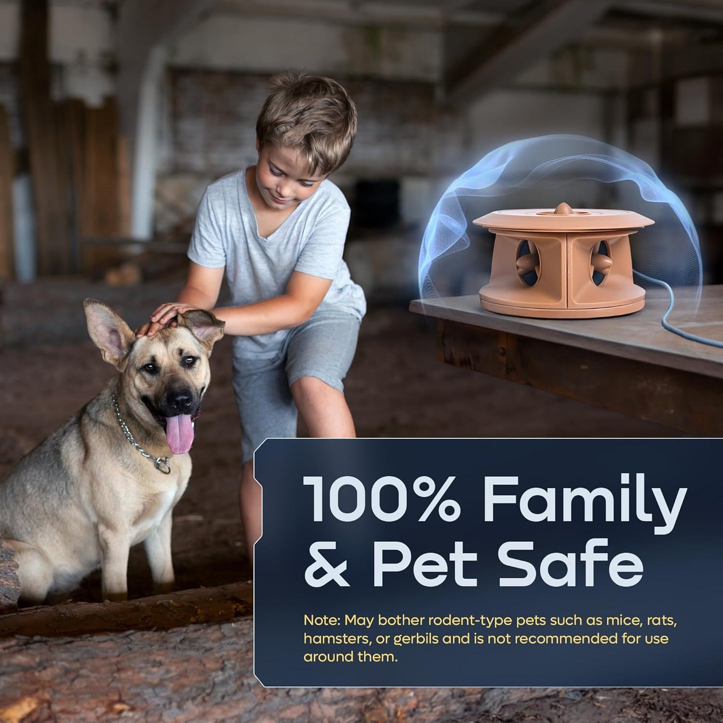 Bat-Blocker Pro - Ultrasonic Bat Repellent, Ultimate Bat Protection for Attics, Barns, Basements, Eaves (Tan Model) Cleanrth BCS202-T