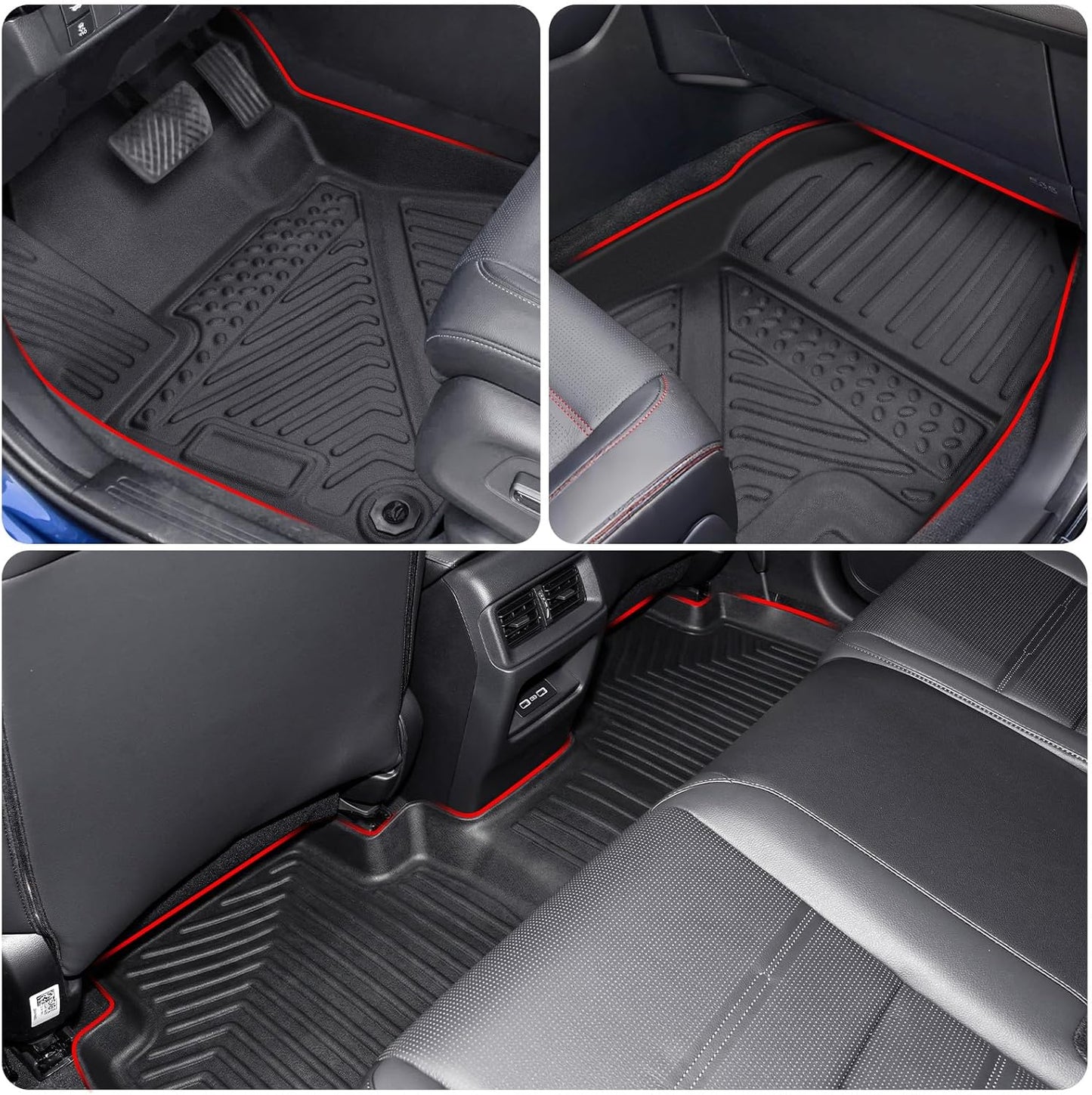 Floor Mats for Honda CR-V 2023 2024 2025 2026, TPE Rubber All Weather Floor Liners for Honda CRV Hybrid & e:FCEV 2023-2026, Odorless Anti-Slip 1st & 2nd Row Car Liners