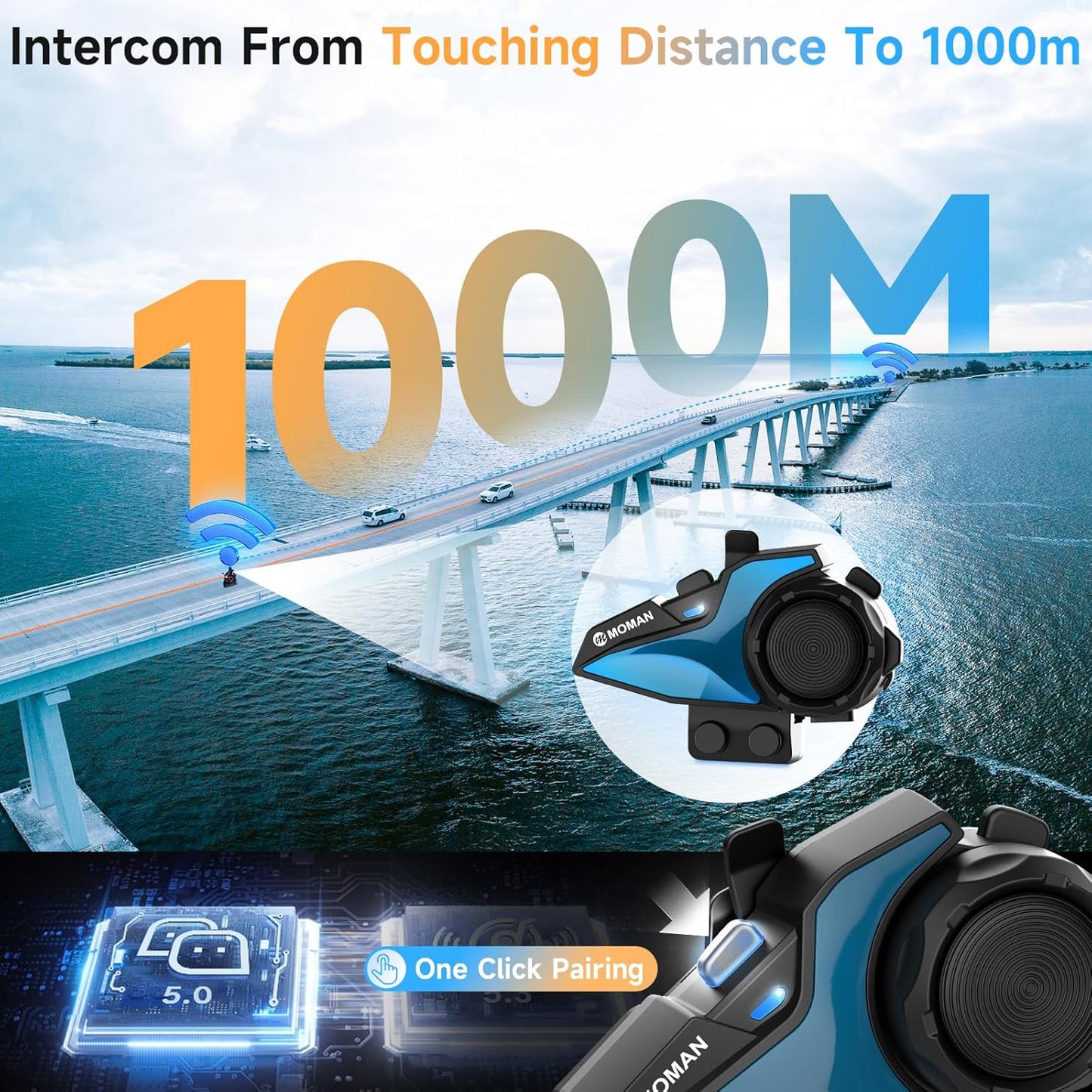 Motorcycle Intercom Headset