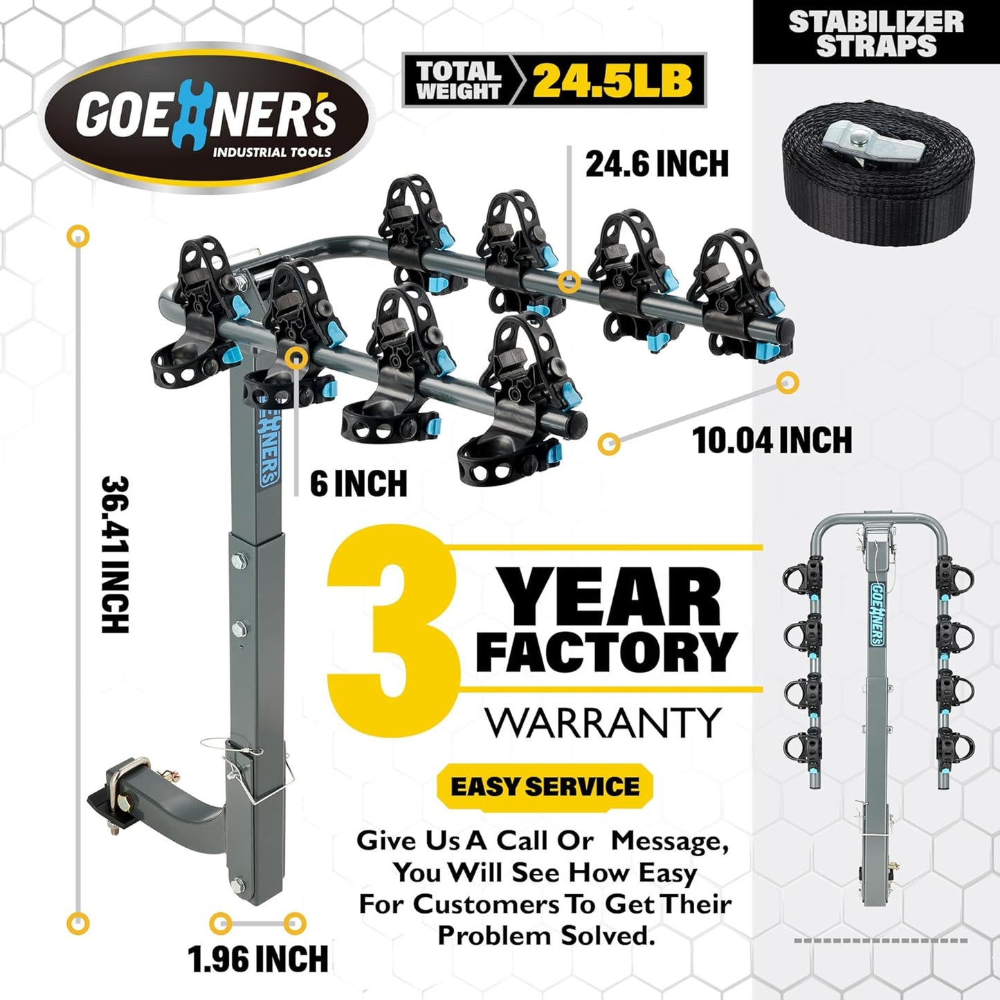 4 Bike Rack Hitch Mount (240lbs)