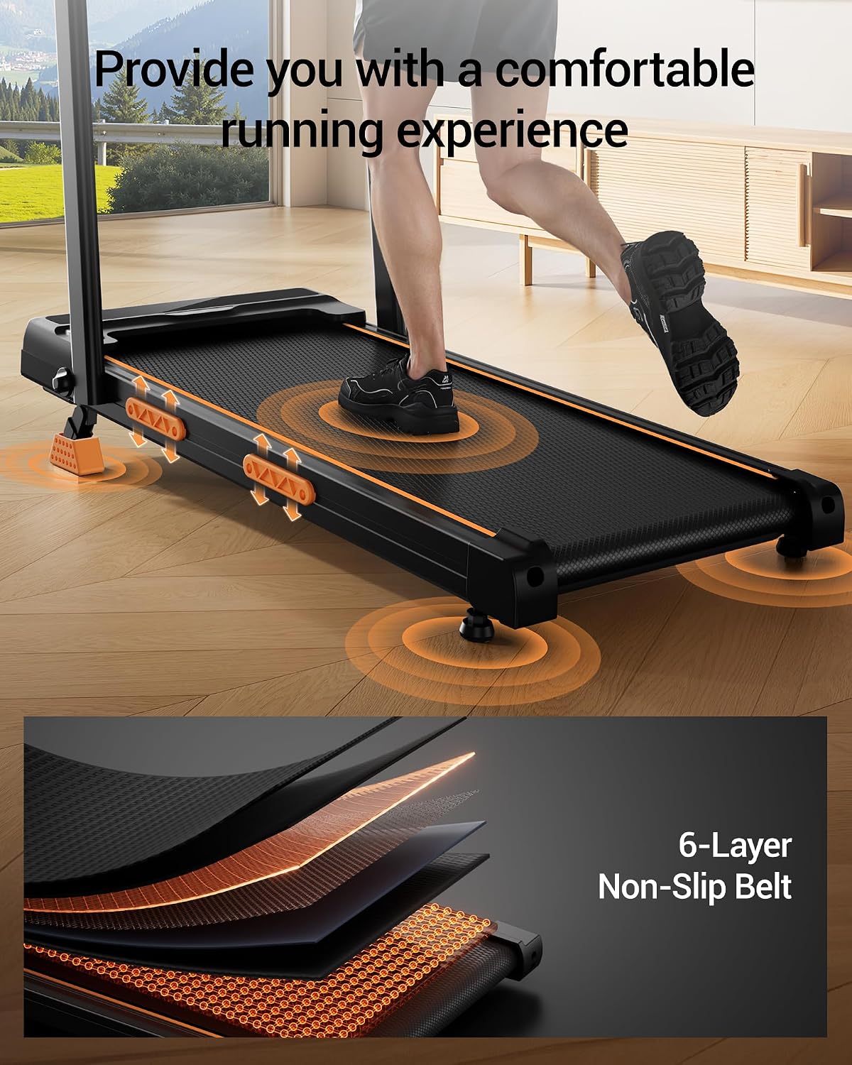 Walking Pad Treadmill with Incline