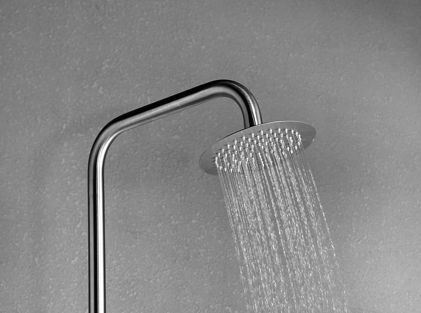 Wayime 87" Separable&Composable Free-Standing Brushed Stainless Steel 304 Rainfall Outdoor Shower