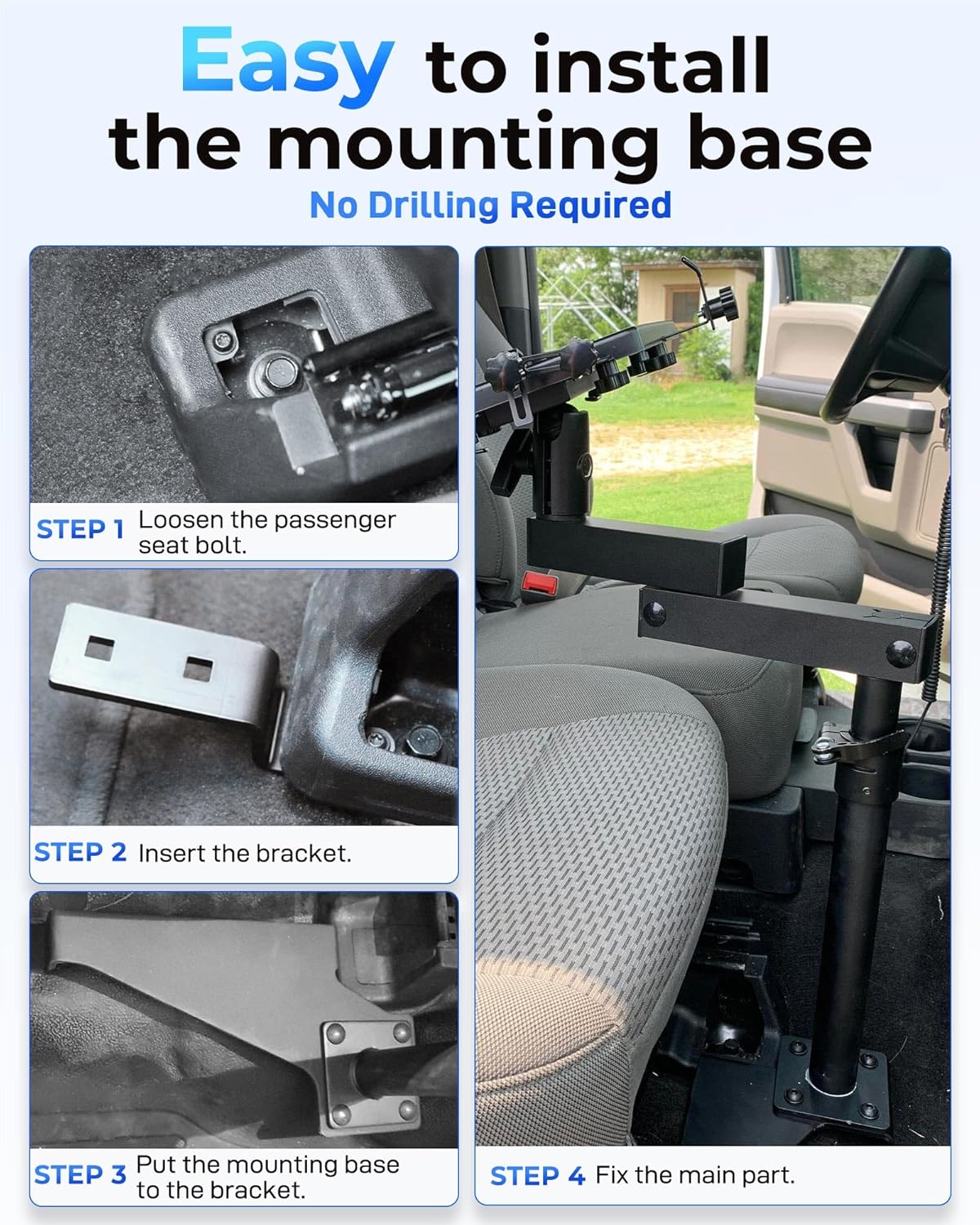 Truck Laptop Mount Fit for Ford F150,F550, F250, Ford Transit Connect, Jeep Compass