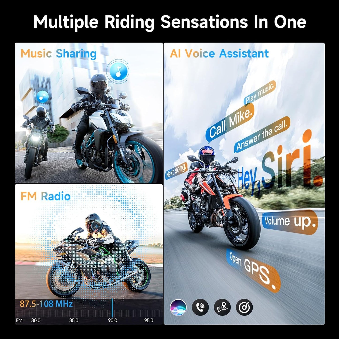 Motorcycle Intercom Headset
