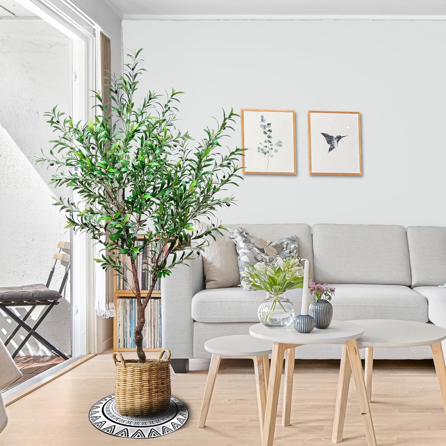7Ft Artificial Plant Faux Olive Tree, Small Olive Tree, Olive Trees Artificial indoor
