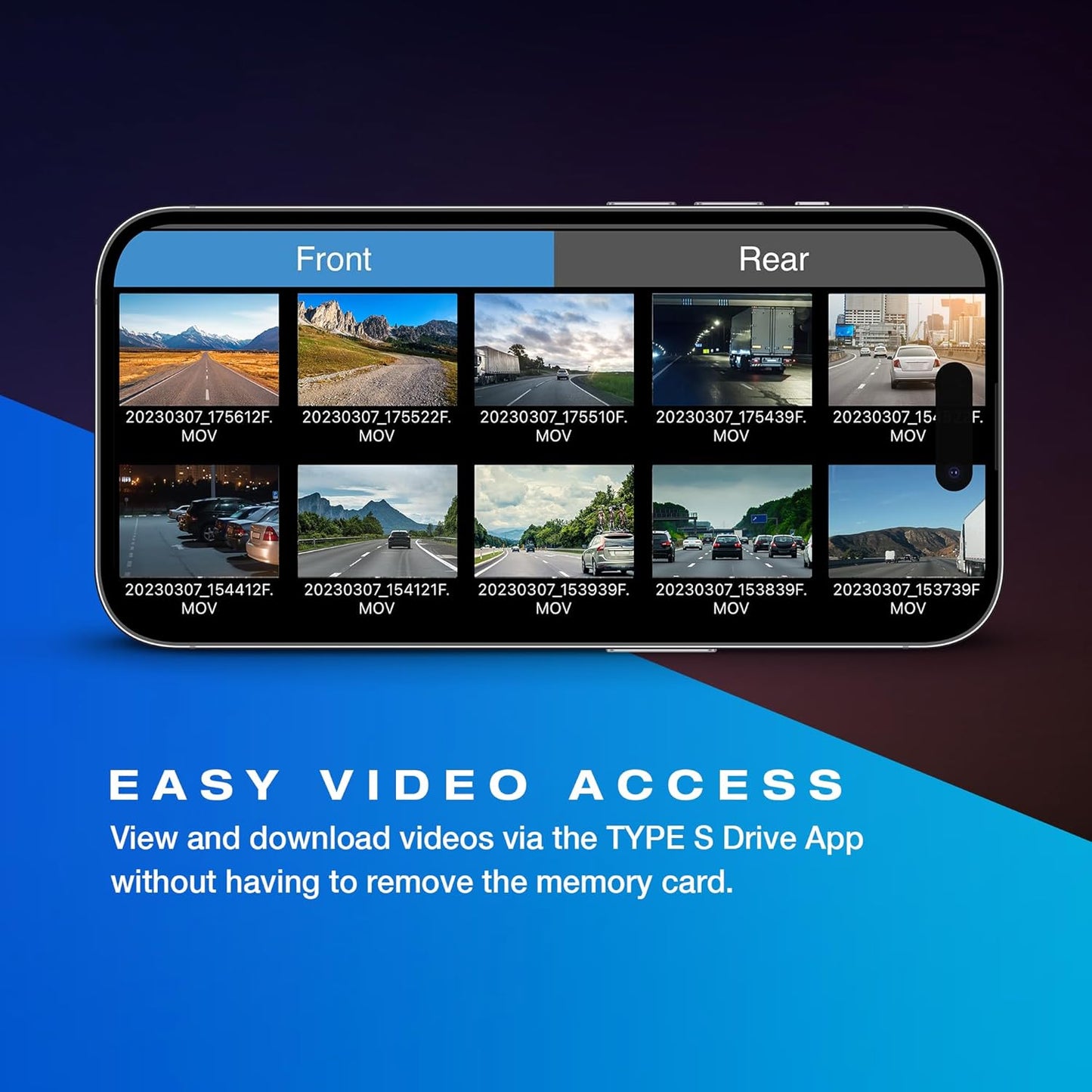 In-car Mirror with 4K dual-channel dash cam integration