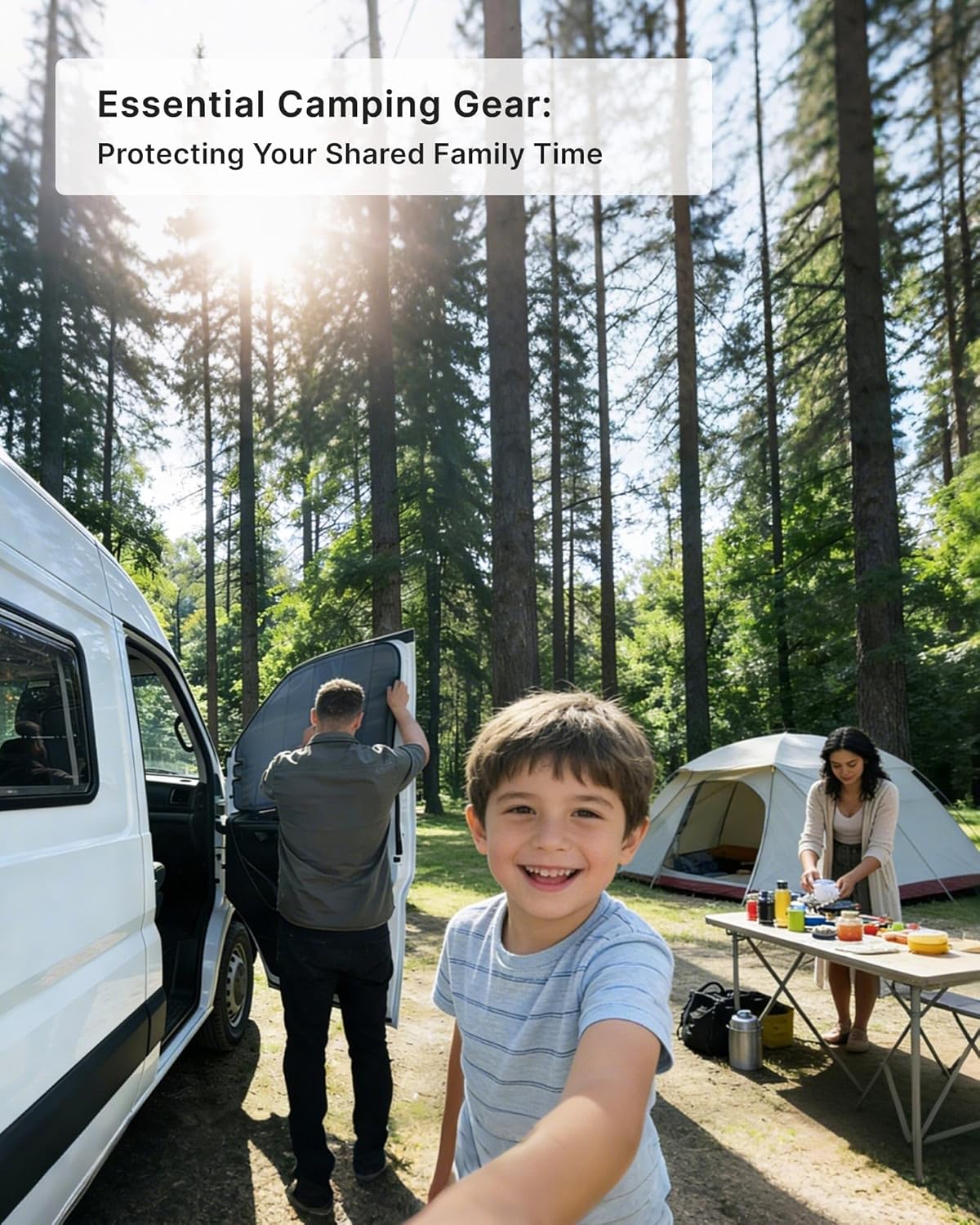 MELIPRON Magnetic Van Window Covers Fit for Mercedes Benz Sprinter NCV3 2007-2018, Blackout Privacy & Thermal Insulation Side Shades for Van Life & Camping, Custom Fit, Easy Install, Gray (Pair)