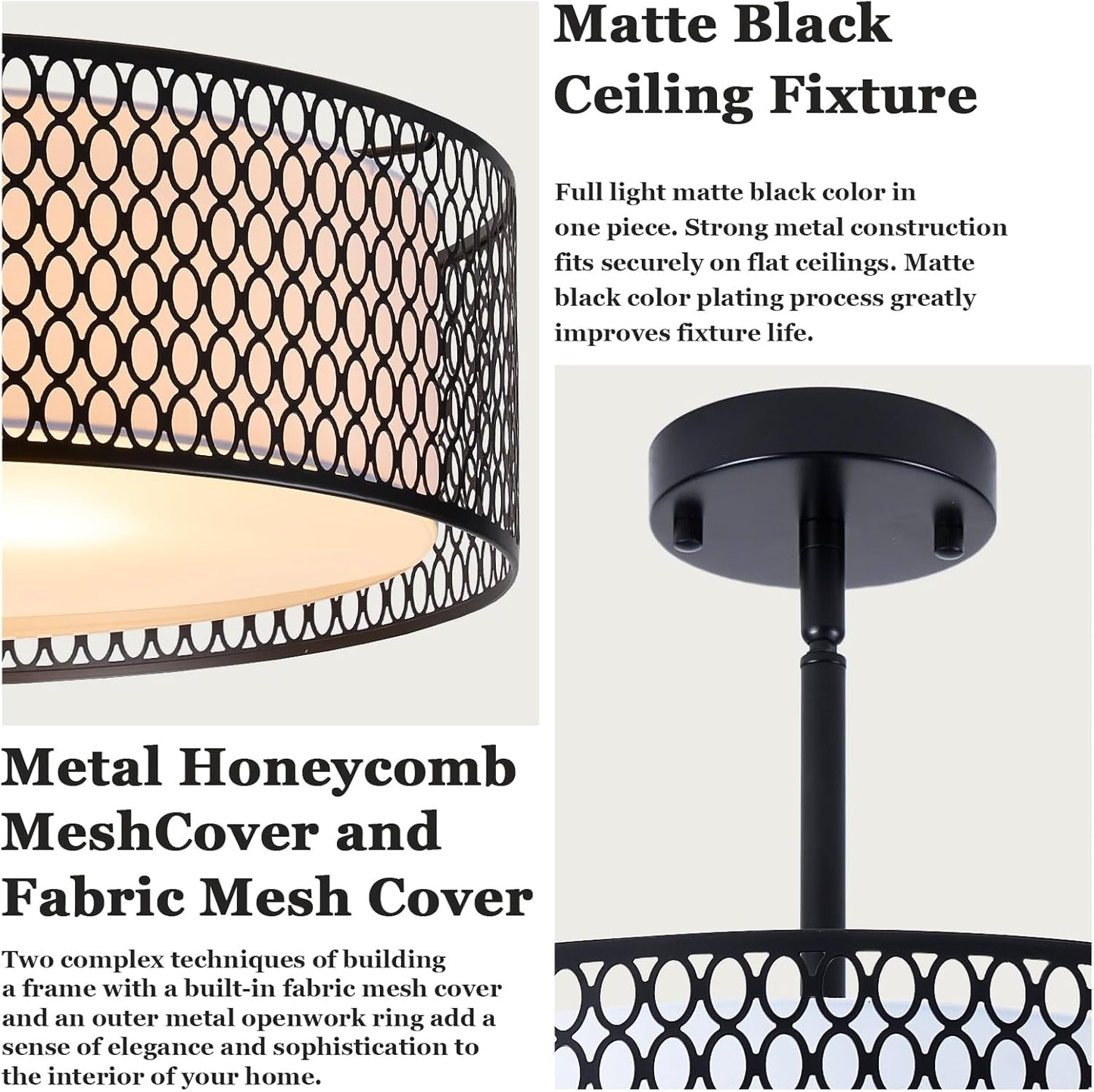 Ludil 3-Light Drum Chandeliers - 22" Fabric Shade Pendant Light Fixture E26 Bases, Adjustable Universal Joint Hanging Light