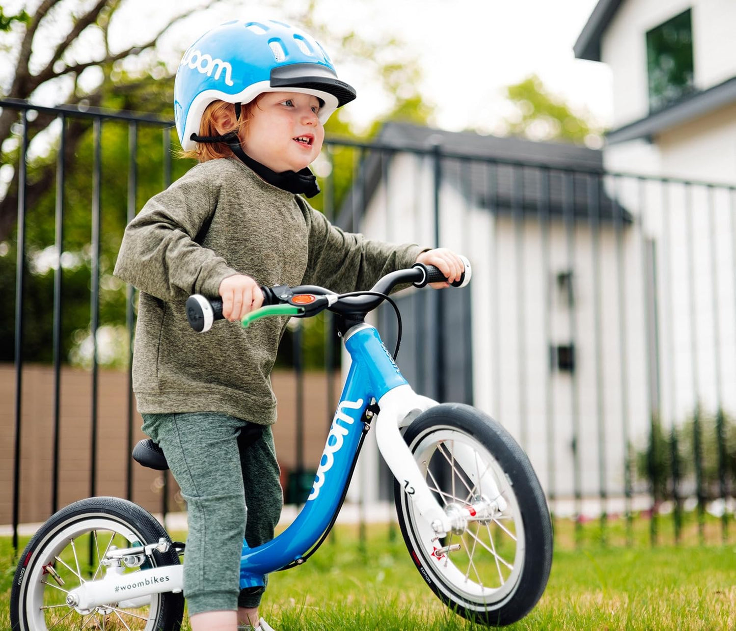 woom 1 Balance Bicycle for Kids 18 Months to 3.5 Years Old, Lightweight 12-Inch Toddler Bike with Handbrake & Steering Limiter, Boys & Girls (Red)