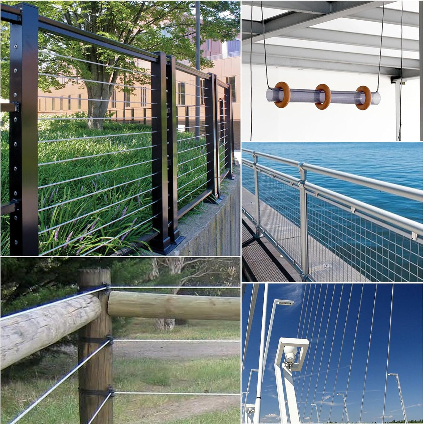 1000FT 3/64'' T316 Stainless Steel Cable, Marine Grade Decking Stairs Braided Steel Cable, 7 x 7 Strands Construction,Comes with Wire Cutter