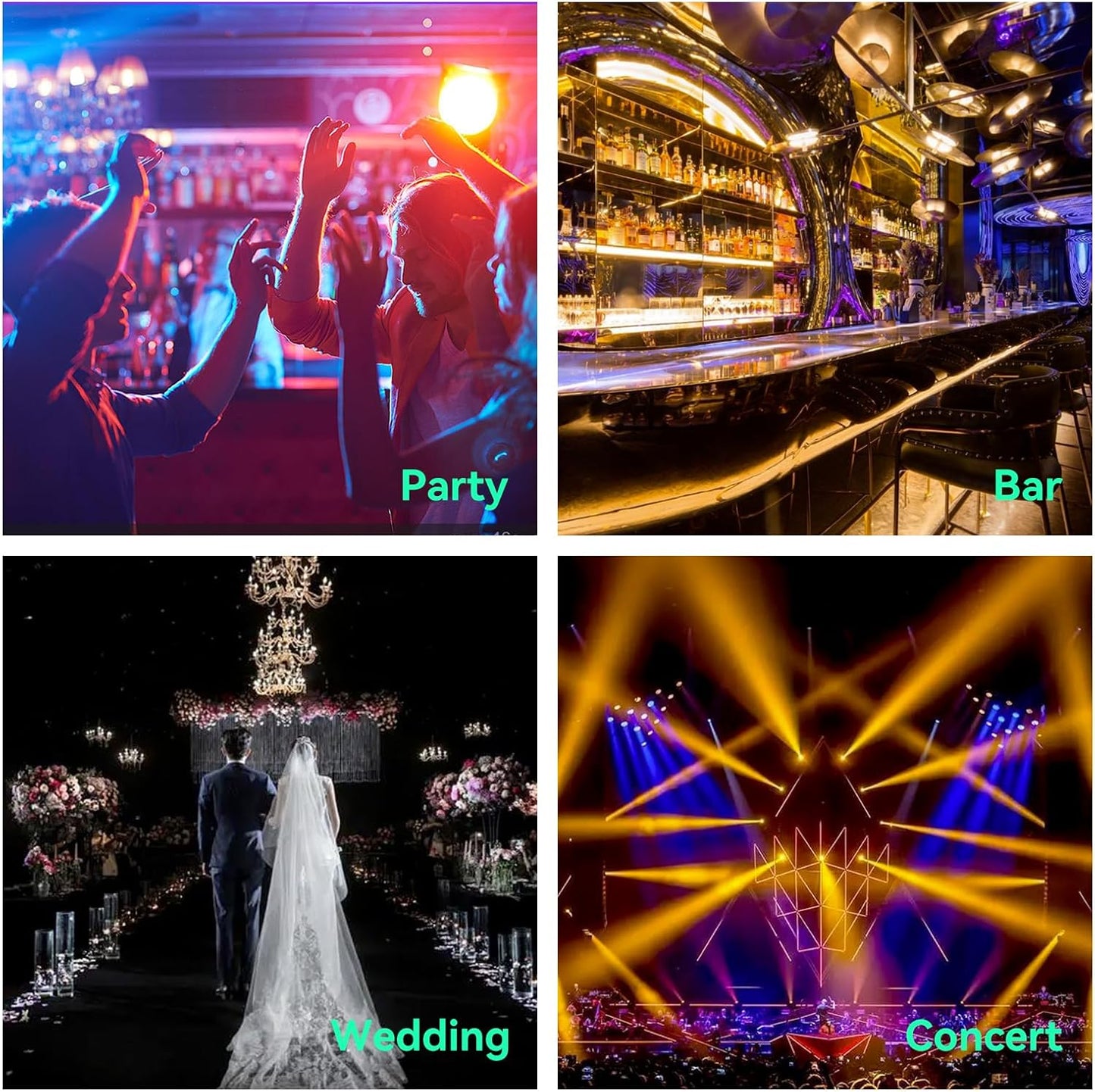 15W LED Moving Head DJ Light RGBW 4-in-1 Stage Zoom Beam Wash Lighting Effect with DMX51