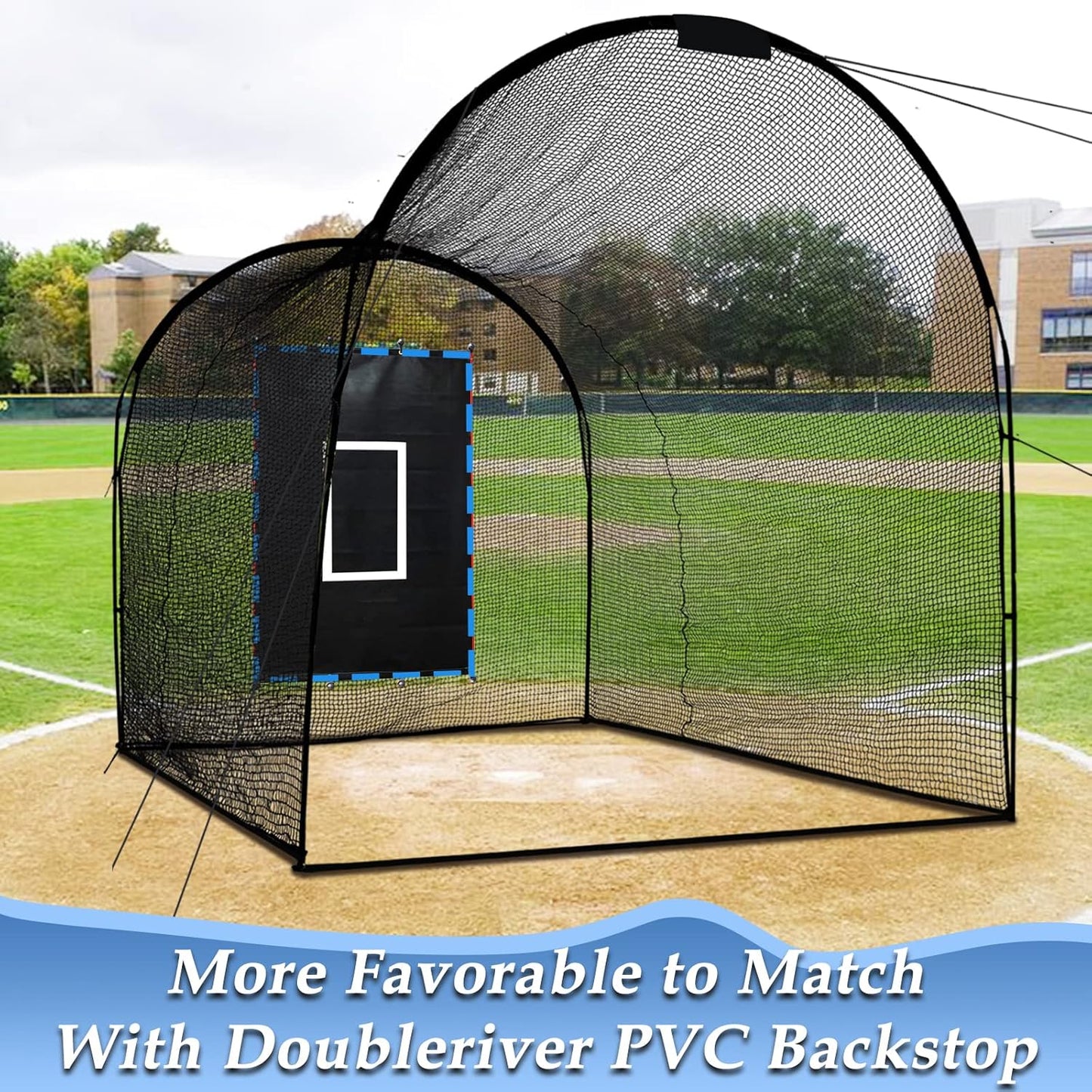 Doubleriver Baseball Batting Cage,Batting Cages for Backyard, Portable Batting Cage with Carry Bag,Baseball&Softball Batting Cages,Batting Cagefor