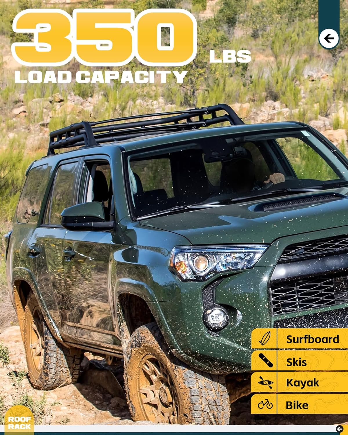 Heavy Duty Roof Rack Basket Fit for Toyota 4Runner 2010-2024