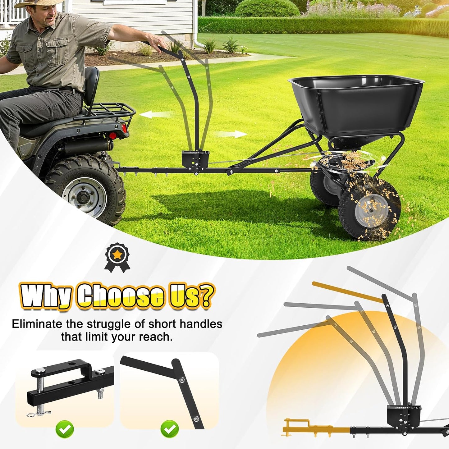 HVDI Pull Behind Broadcast Spreader