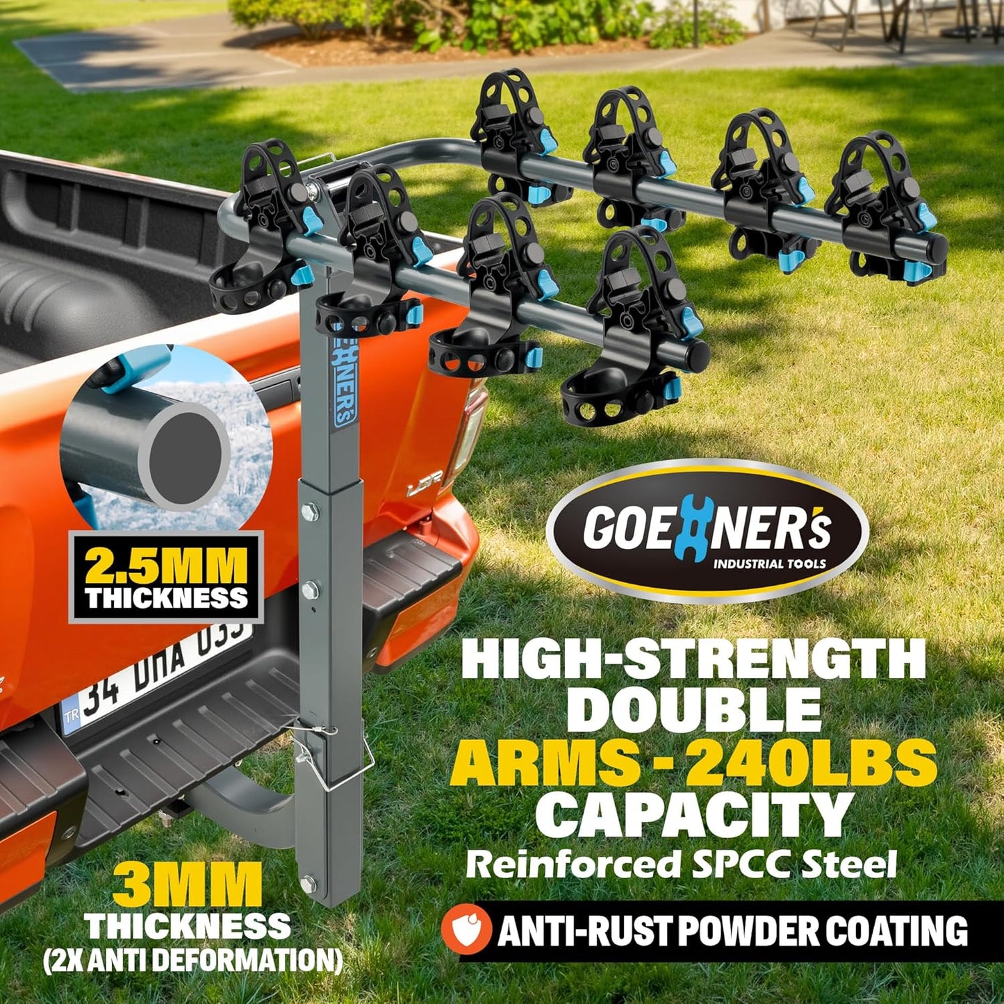 4 Bike Rack Hitch Mount (240lbs)