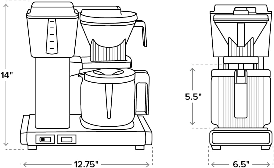 Moccamaster 53944 KBGV Select 10-Cup Coffee Maker, Candy Apple Red, 40 ounce, 1.25l