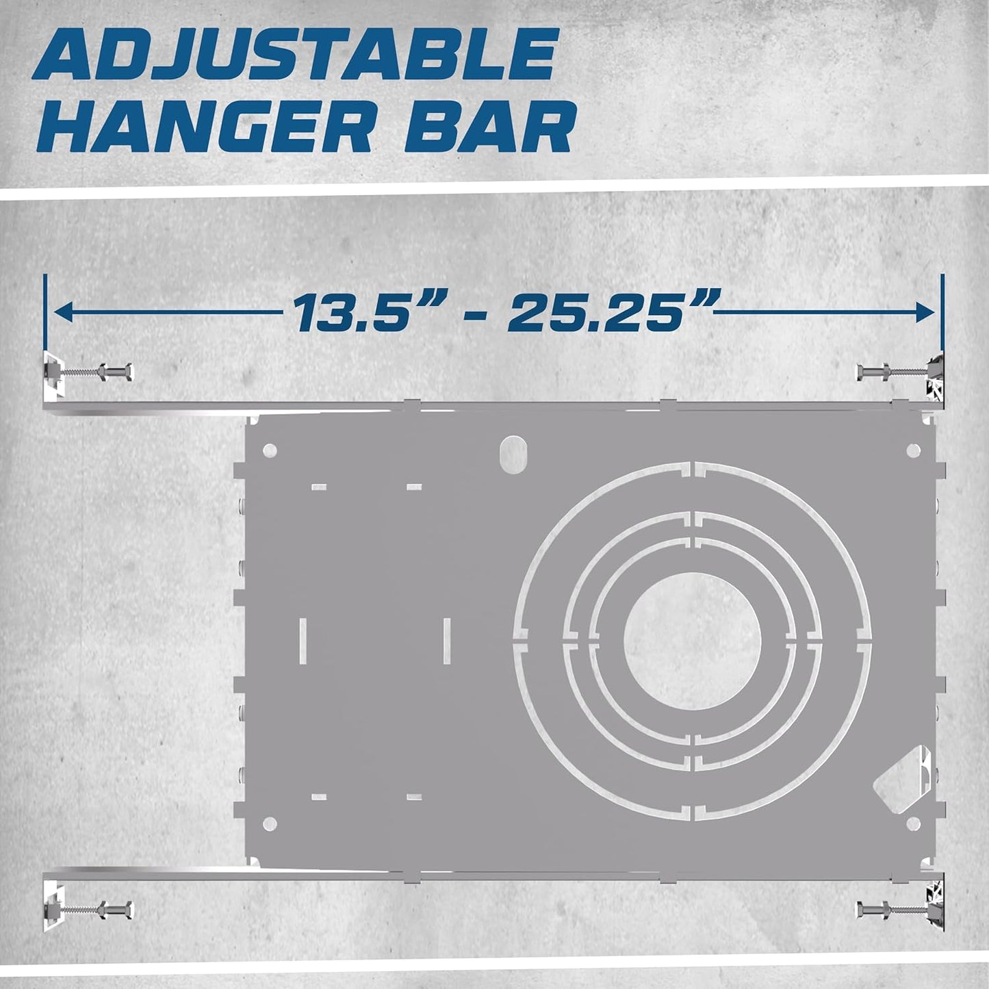 OHLECTRIC Recessed Light Mounting Plate, Rough-in Plates. Multi-Size 2” 3” 3.½” 4” Adjustable Symmetric Holes - Recessed LED Rough-in Bracket. Extendable Hanger Bars from 13” - 25”. (6 Pack)