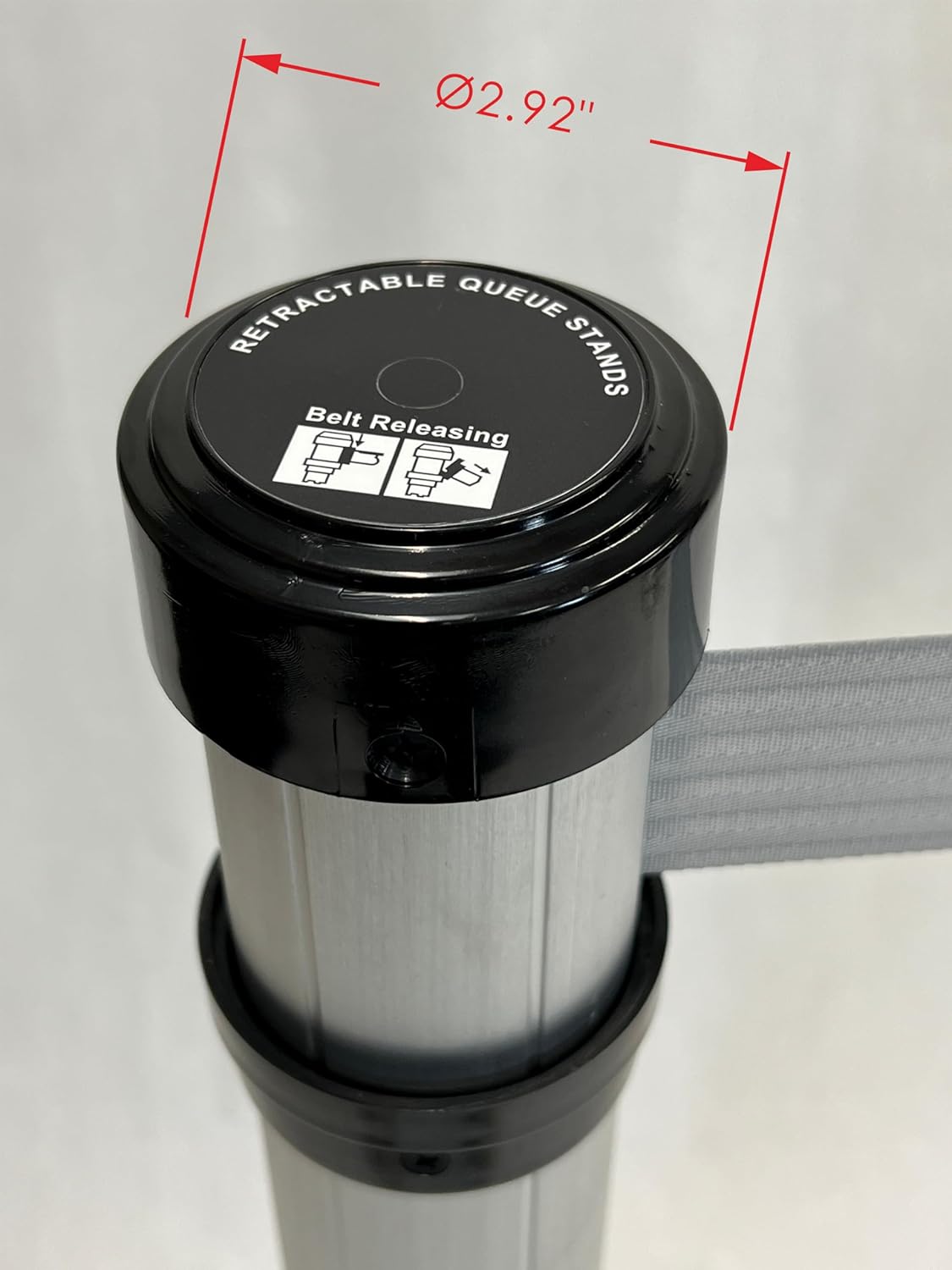 Crowd Control 40.5' Tall Stanchions with 6.5 Foot Retractable Belt