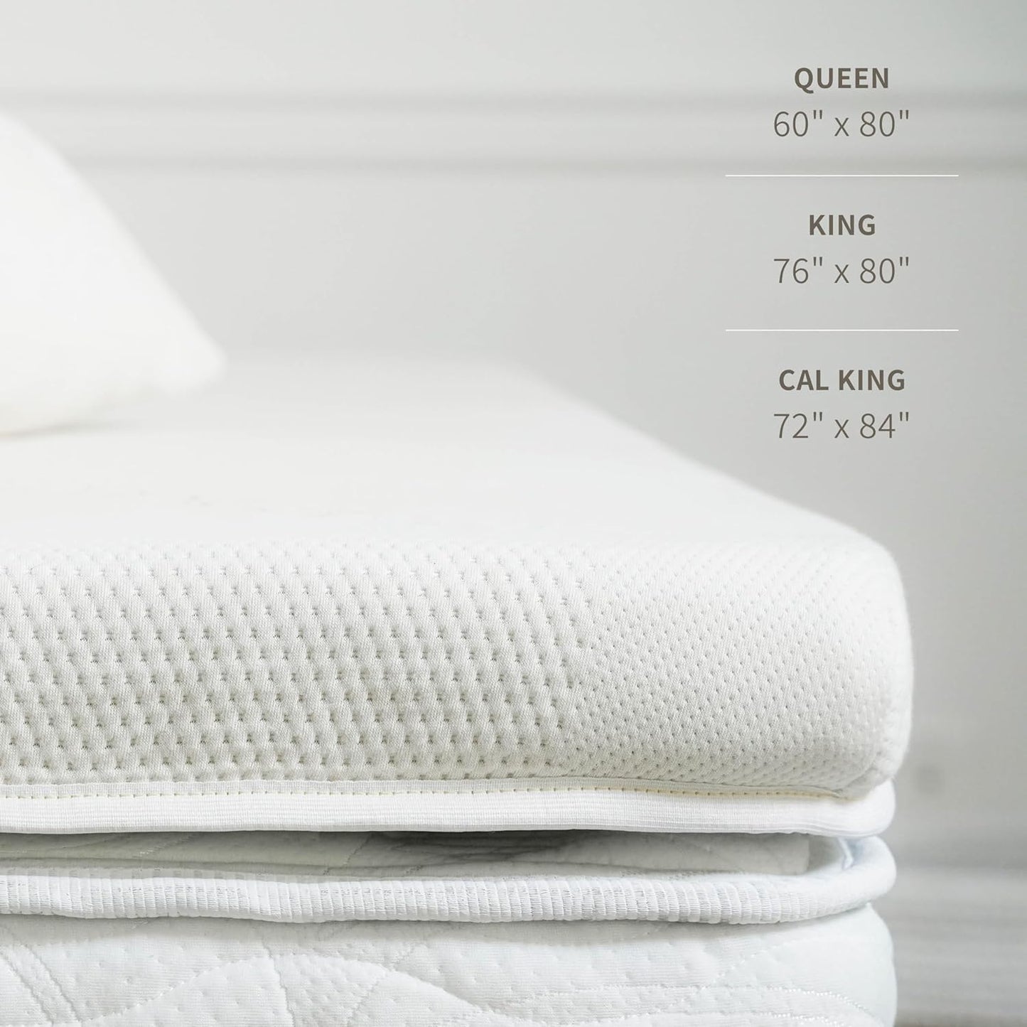 Saatva High-Density Foam Mattress Topper - 1.5” Layer of High-Density Foam - Contouring Comfort with Medium Firmness - Cal King California King High Density Foam