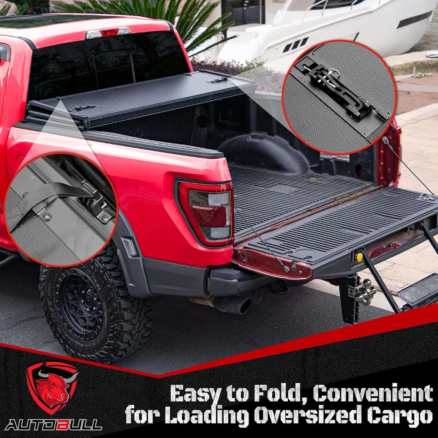 Hard Top Tri Fold tonneau Cover Compatible with 2022-2024 Toyota Tundra 6.5ft Bed