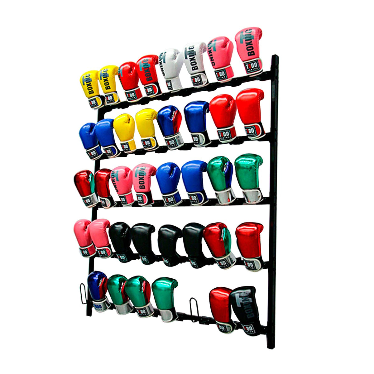 Boxing Glove Storage Rack Wall Mount Dryer Holds 20 Pairs